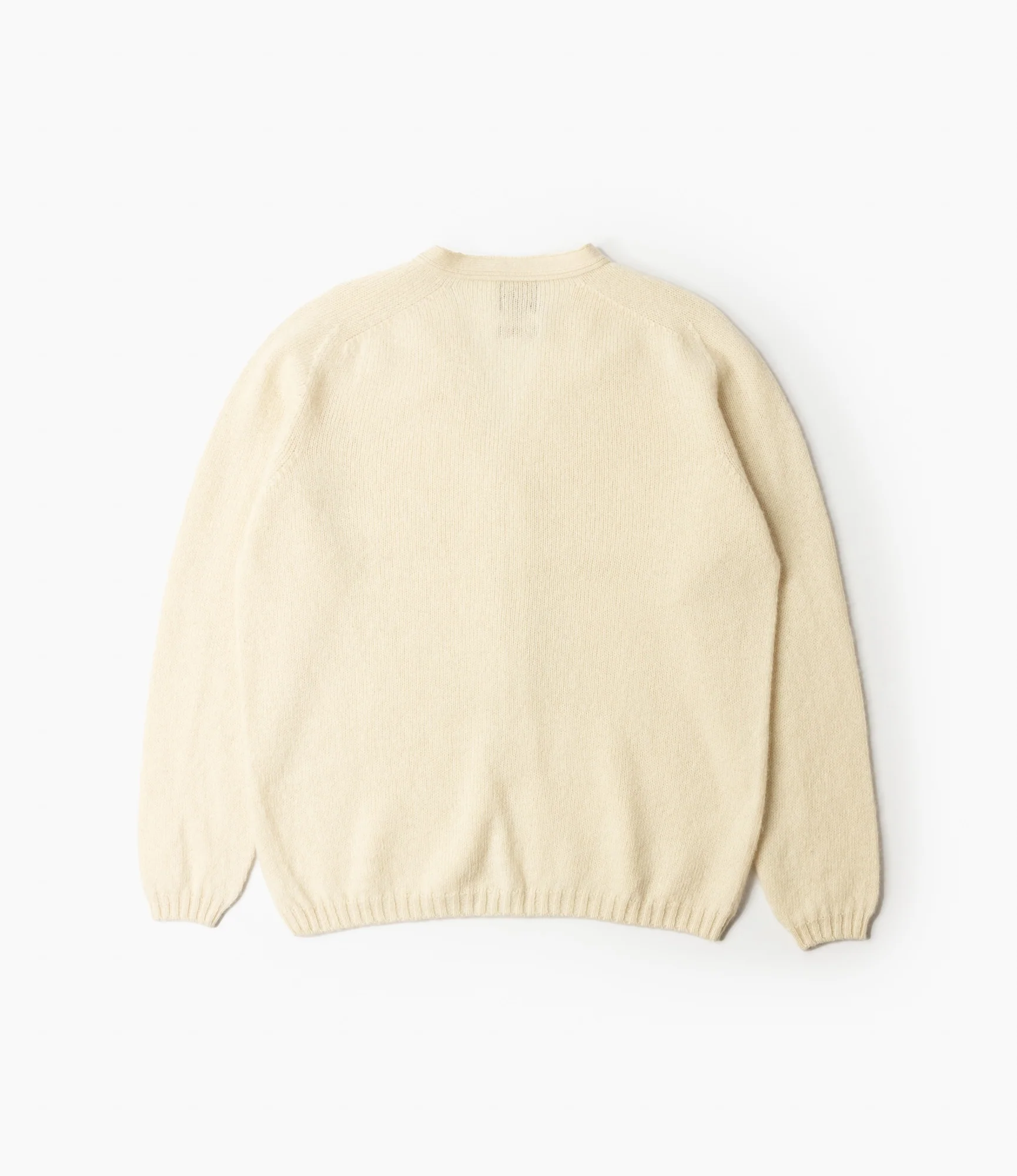 Fisherman Cardigan – Off-White Shetland Wool - Image 6