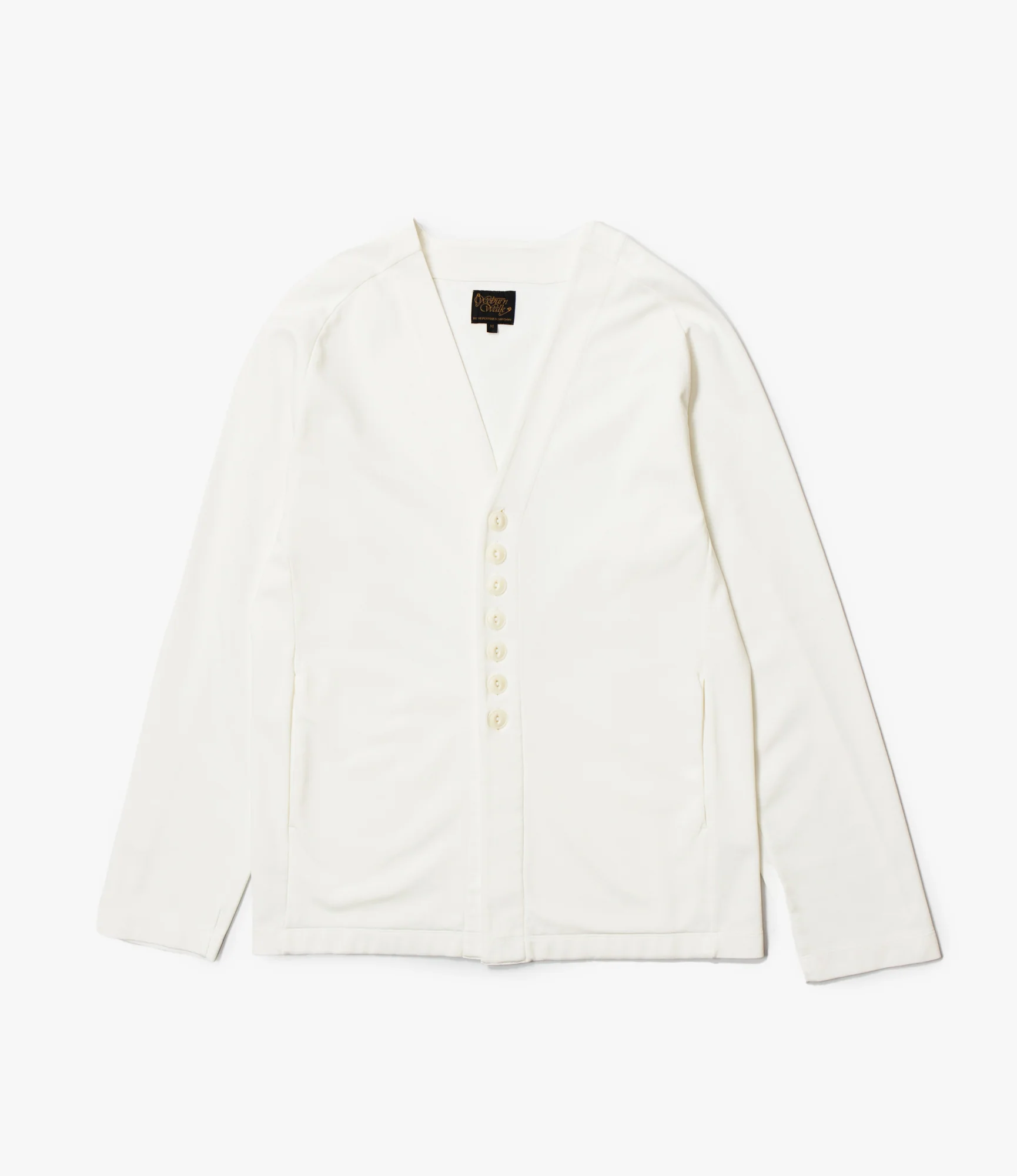 Fisherman Cardigan – White Ponte Jersey