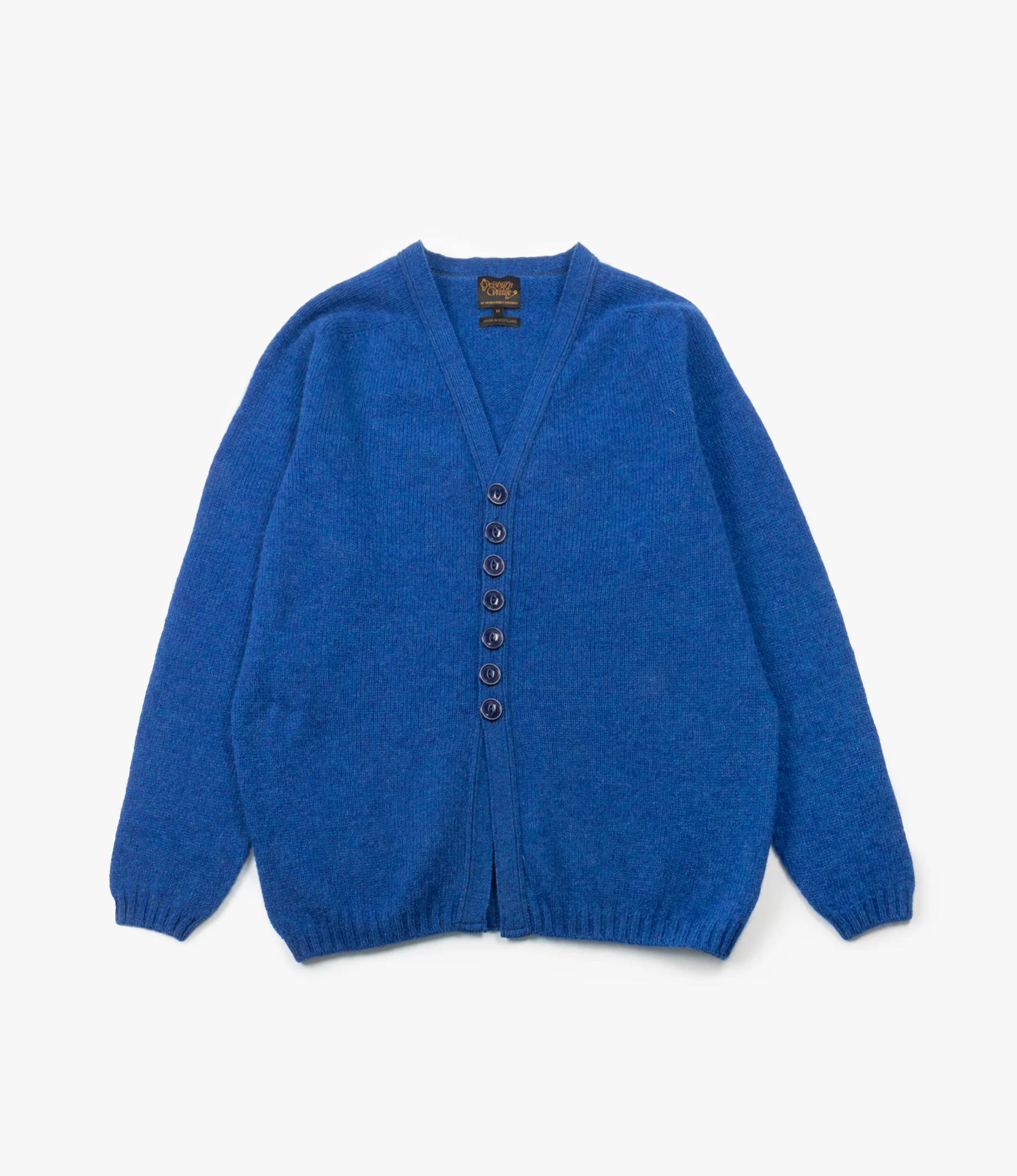 Fisherman Cardigan – Ocean Blue Shetland Wool
