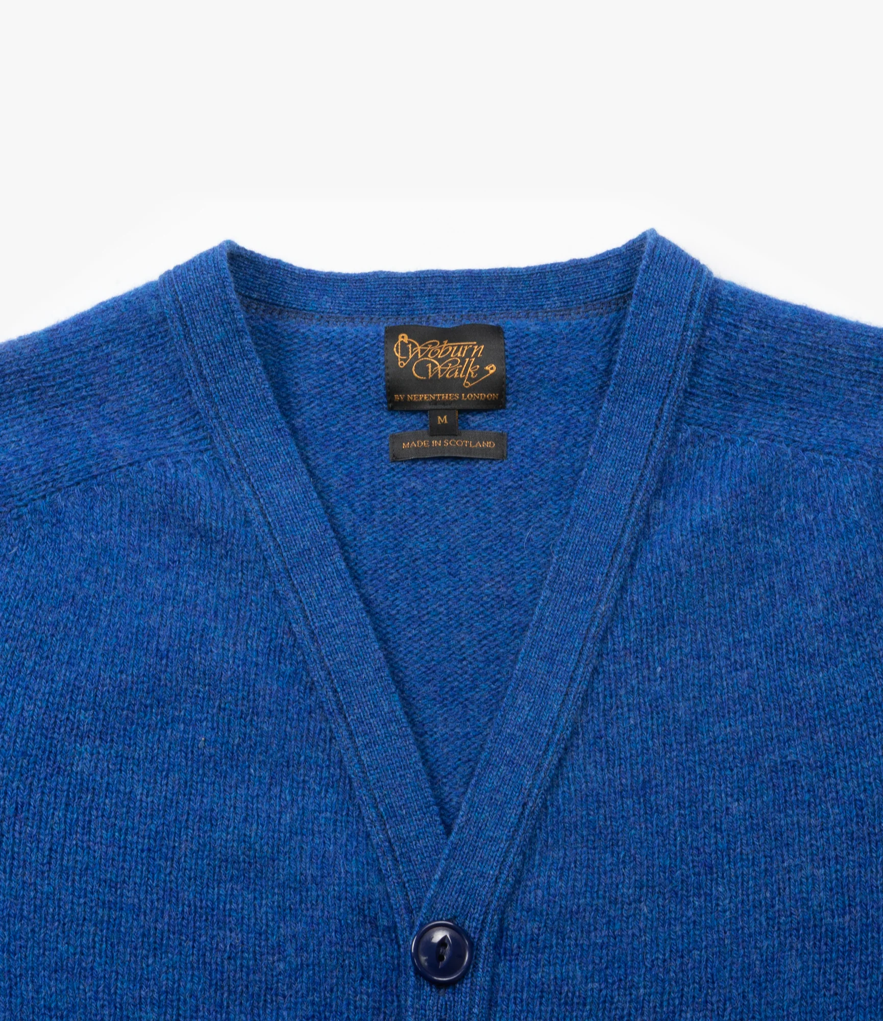 Fisherman Cardigan – Ocean Blue Shetland Wool - Image 2