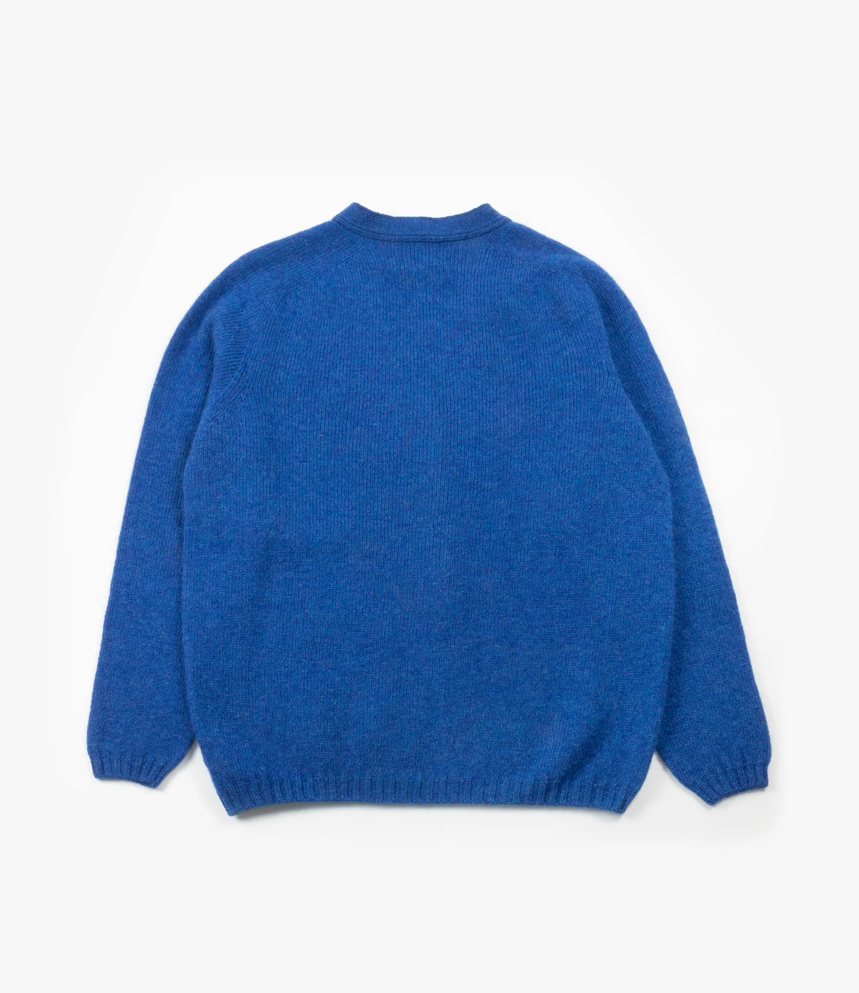Fisherman Cardigan – Ocean Blue Shetland Wool - Image 6