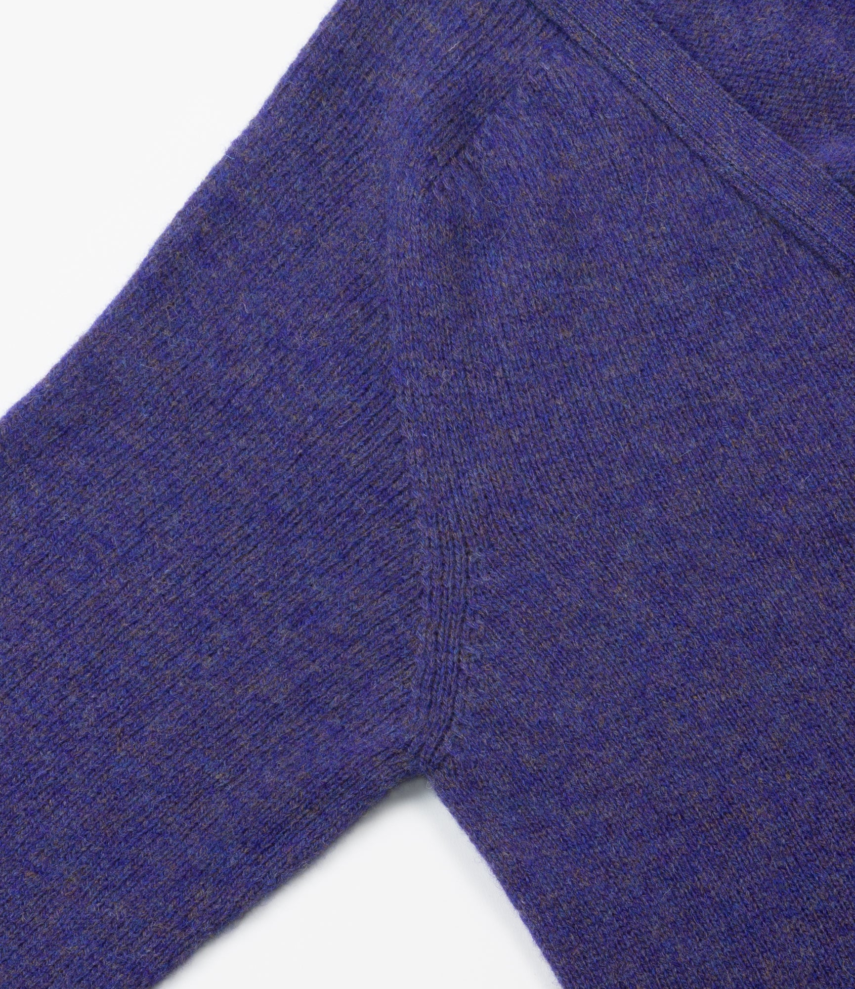 Fisherman Cardigan – Royal Violet Shetland Wool - Image 4