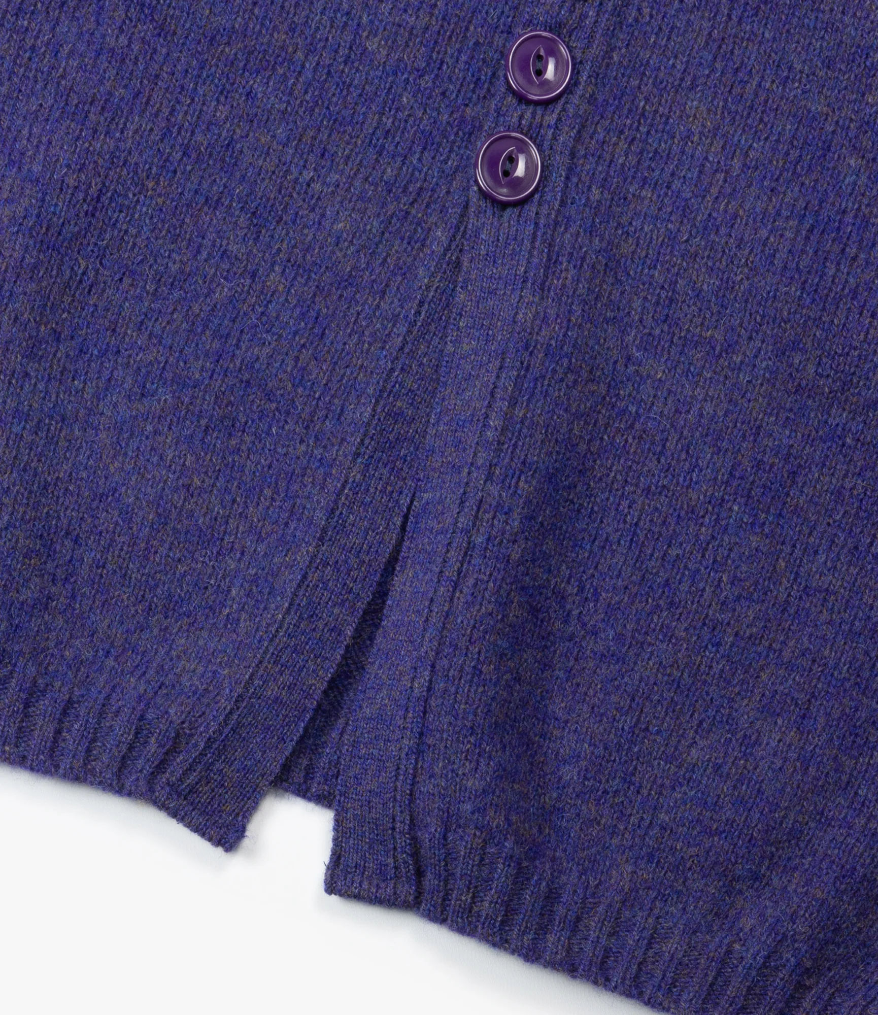 Fisherman Cardigan – Royal Violet Shetland Wool - Image 5
