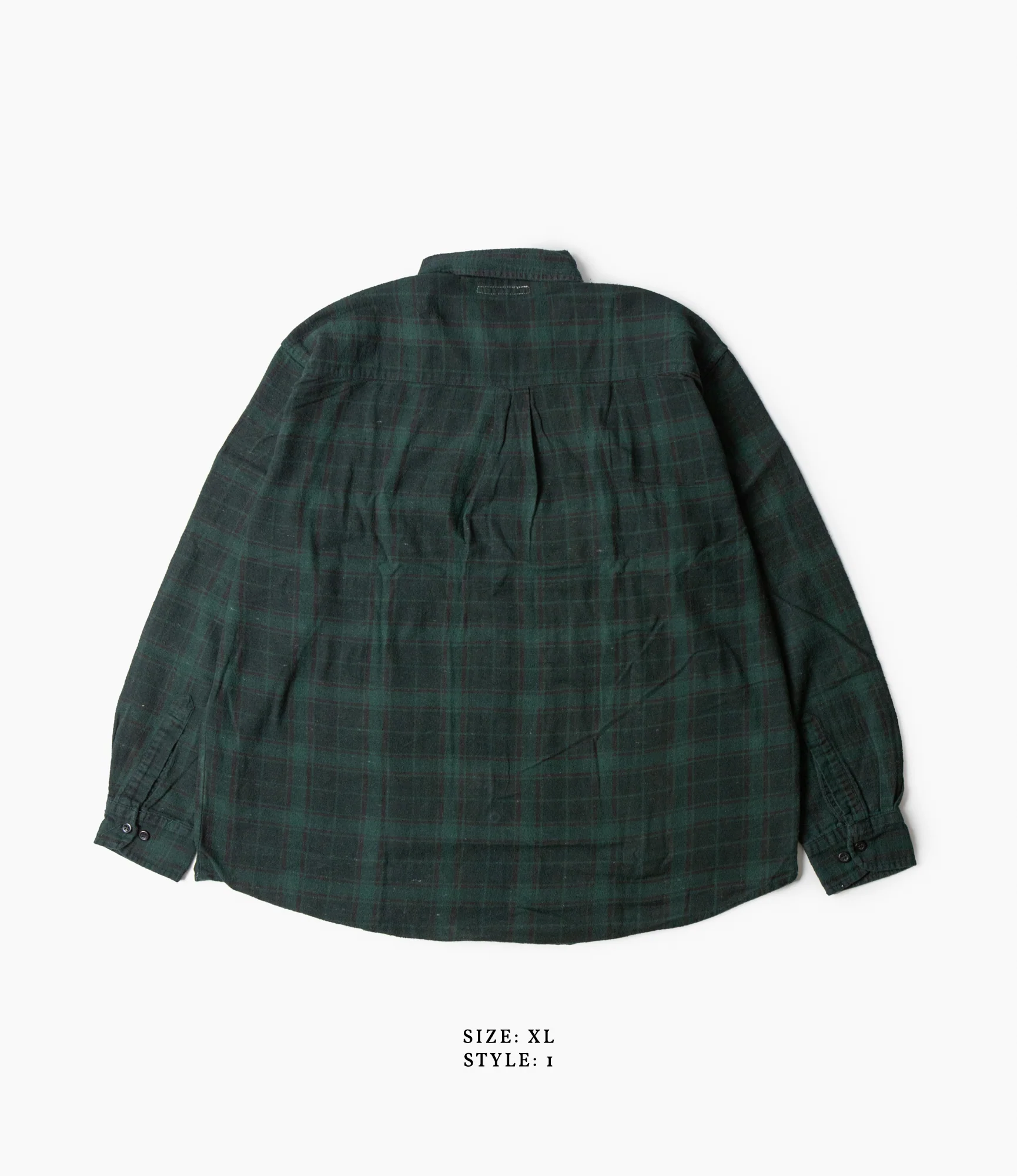 Ribbon Shirt – Green Overdyed Flannel - Image 6