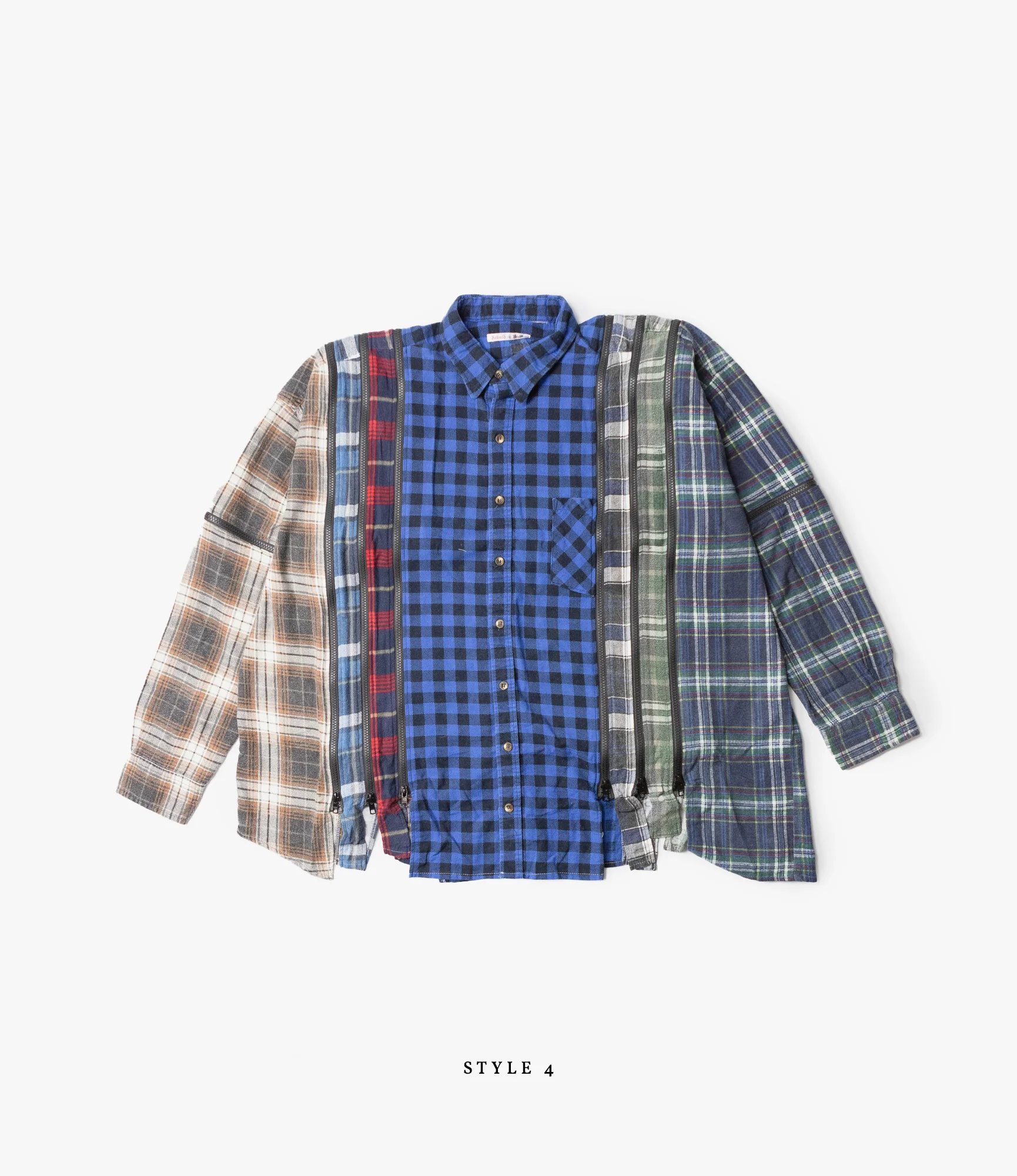 Wide Zipped 7 Cuts Shirt – Assorted Flannel - Image 7
