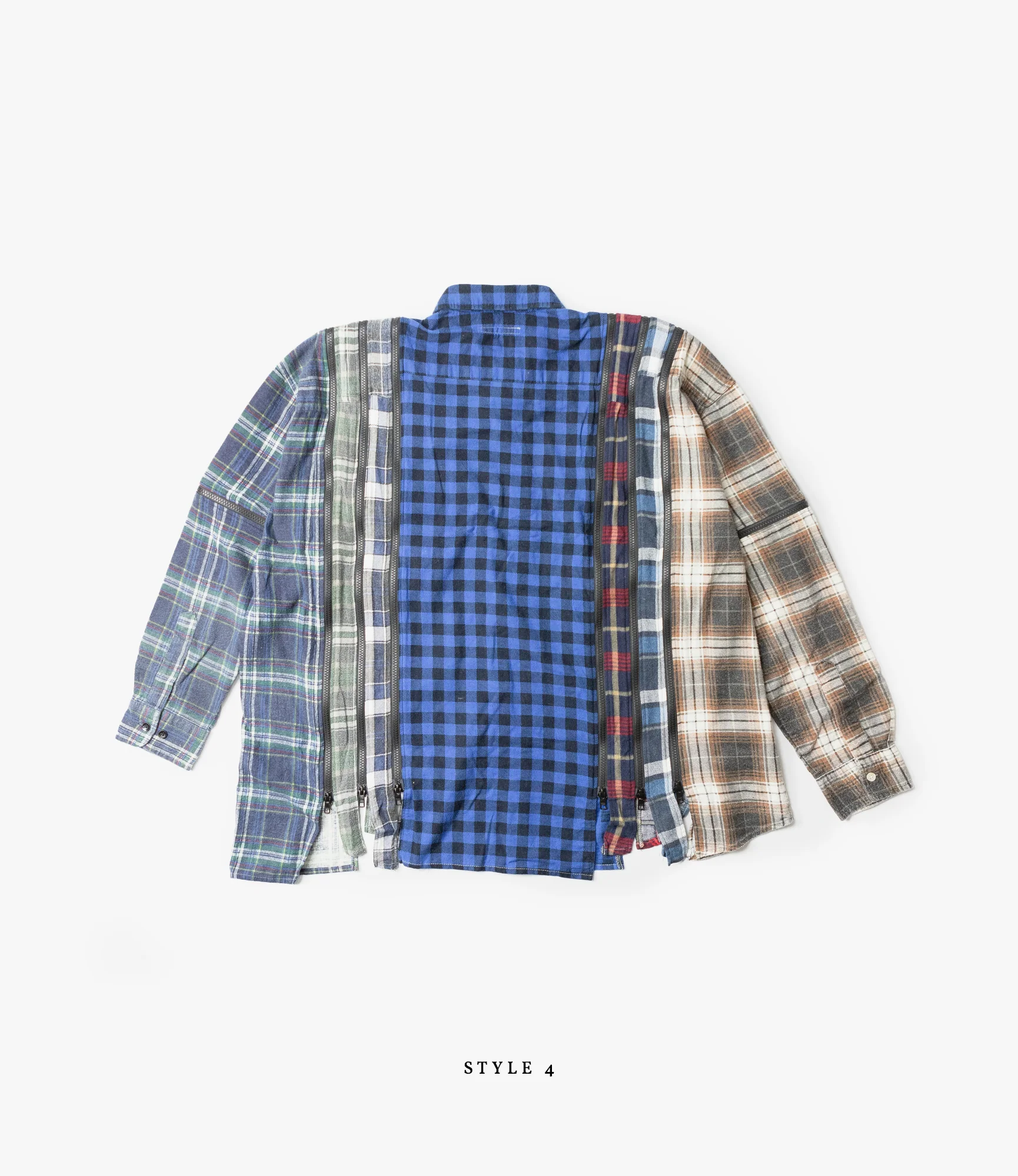 Wide Zipped 7 Cuts Shirt – Assorted Flannel - Image 8