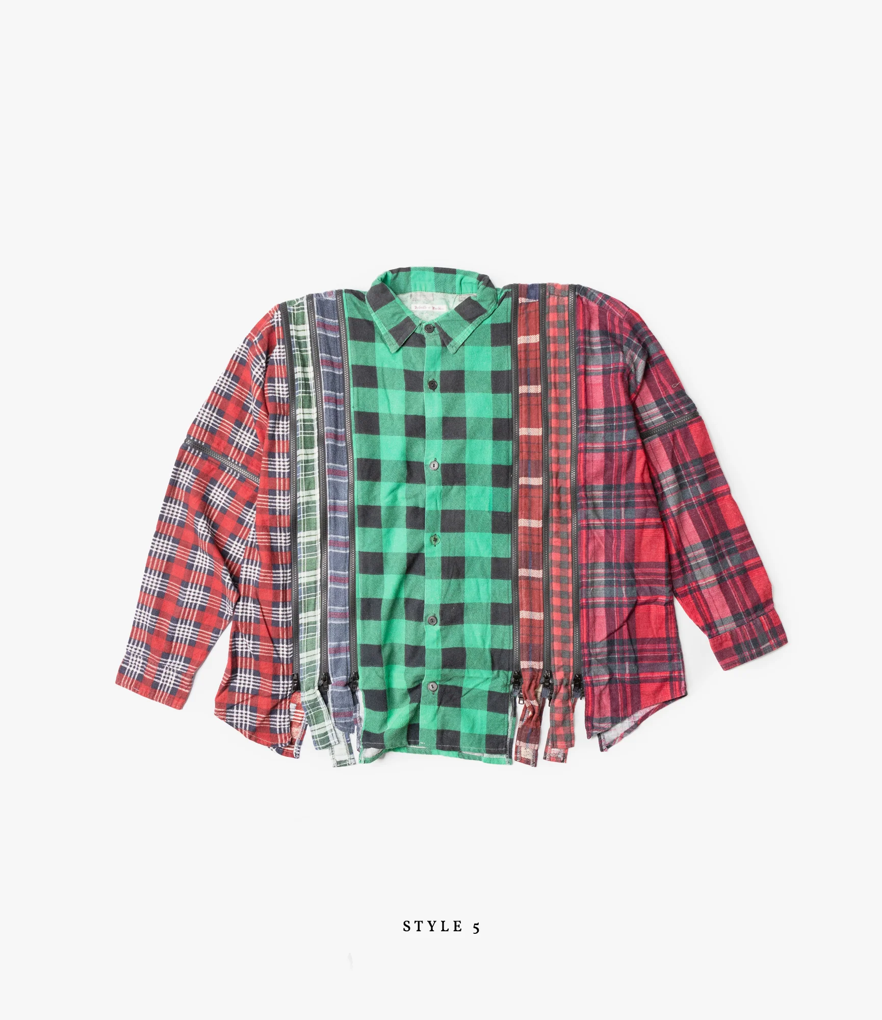 Wide Zipped 7 Cuts Shirt – Assorted Flannel - Image 9