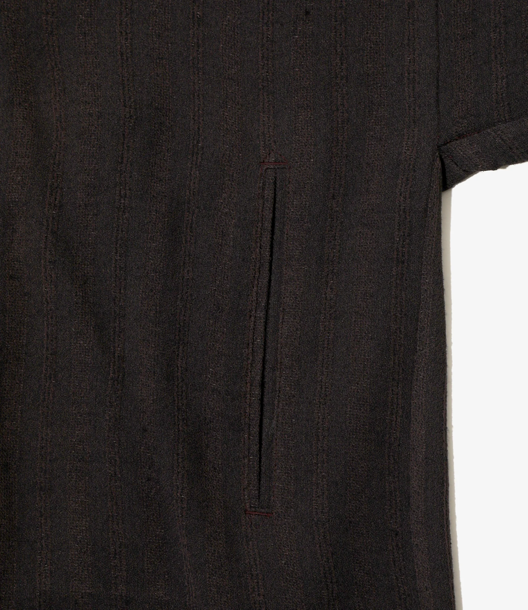Haori Jacket – Burgundy Stripe - Image 4