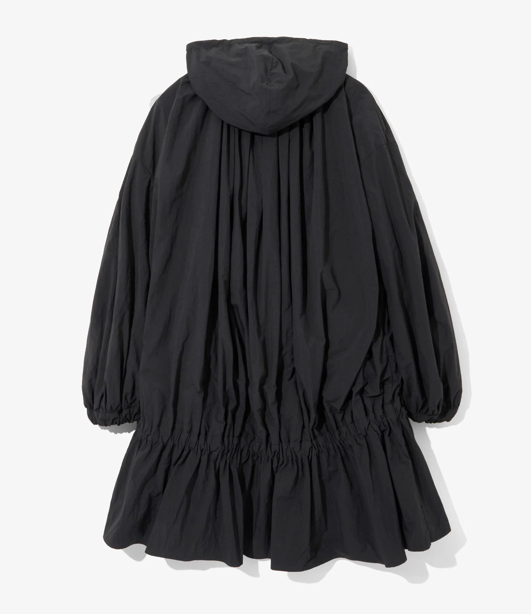 Hooded Zip Coat – Black - Image 5