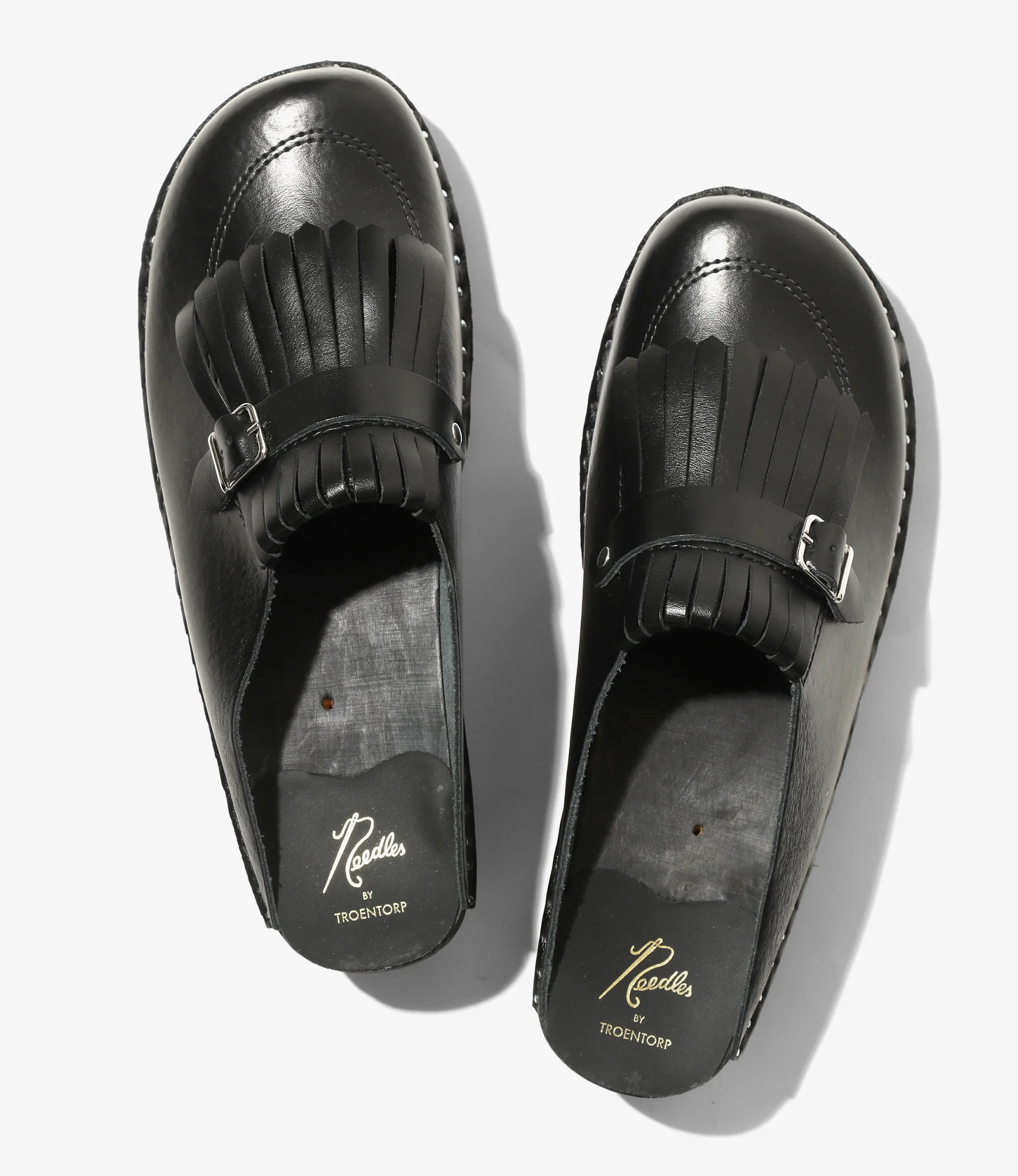 Kilt & Strap Clog – Black Leather - Image 2