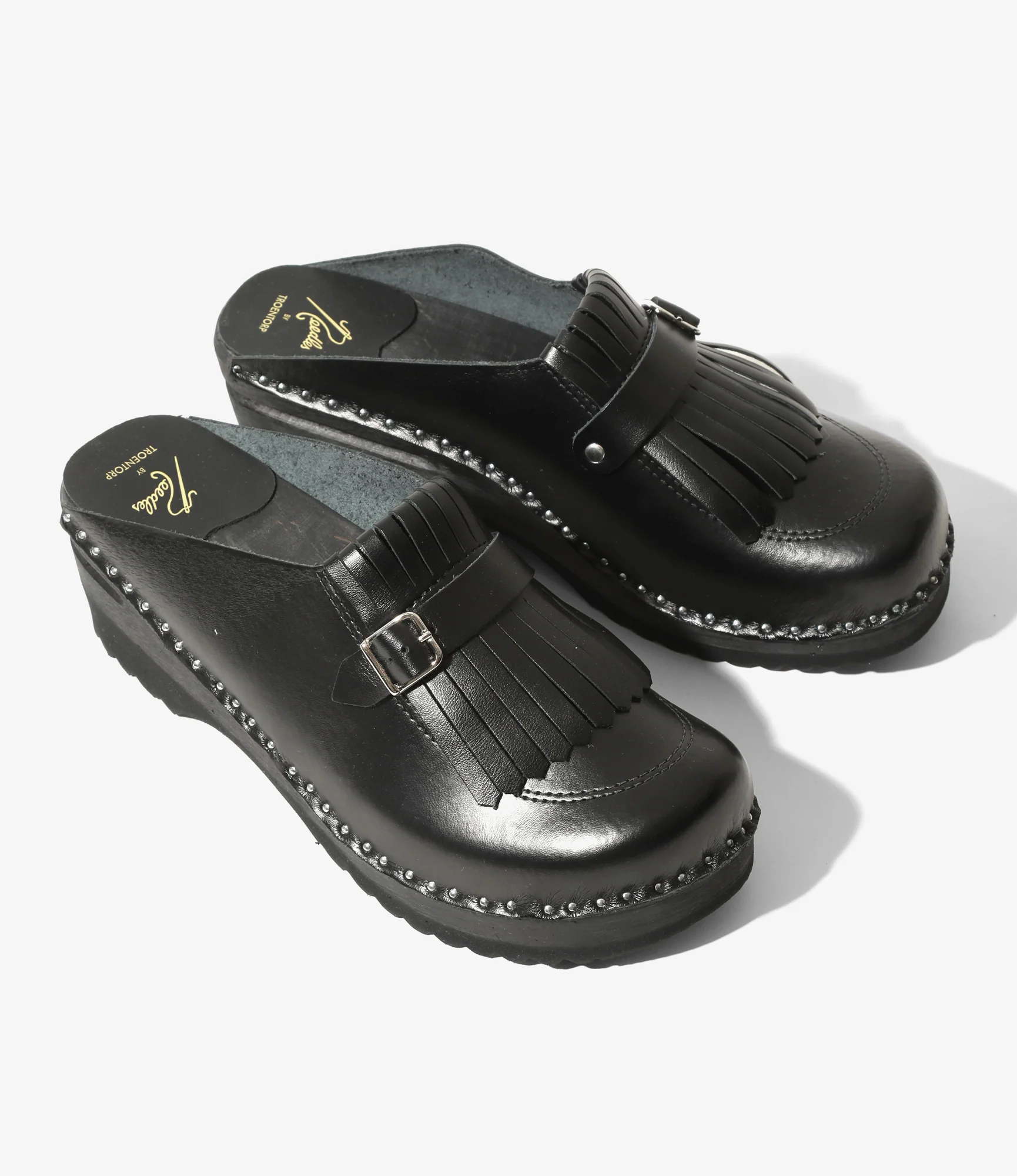 Kilt & Strap Clog – Black Leather - Image 3