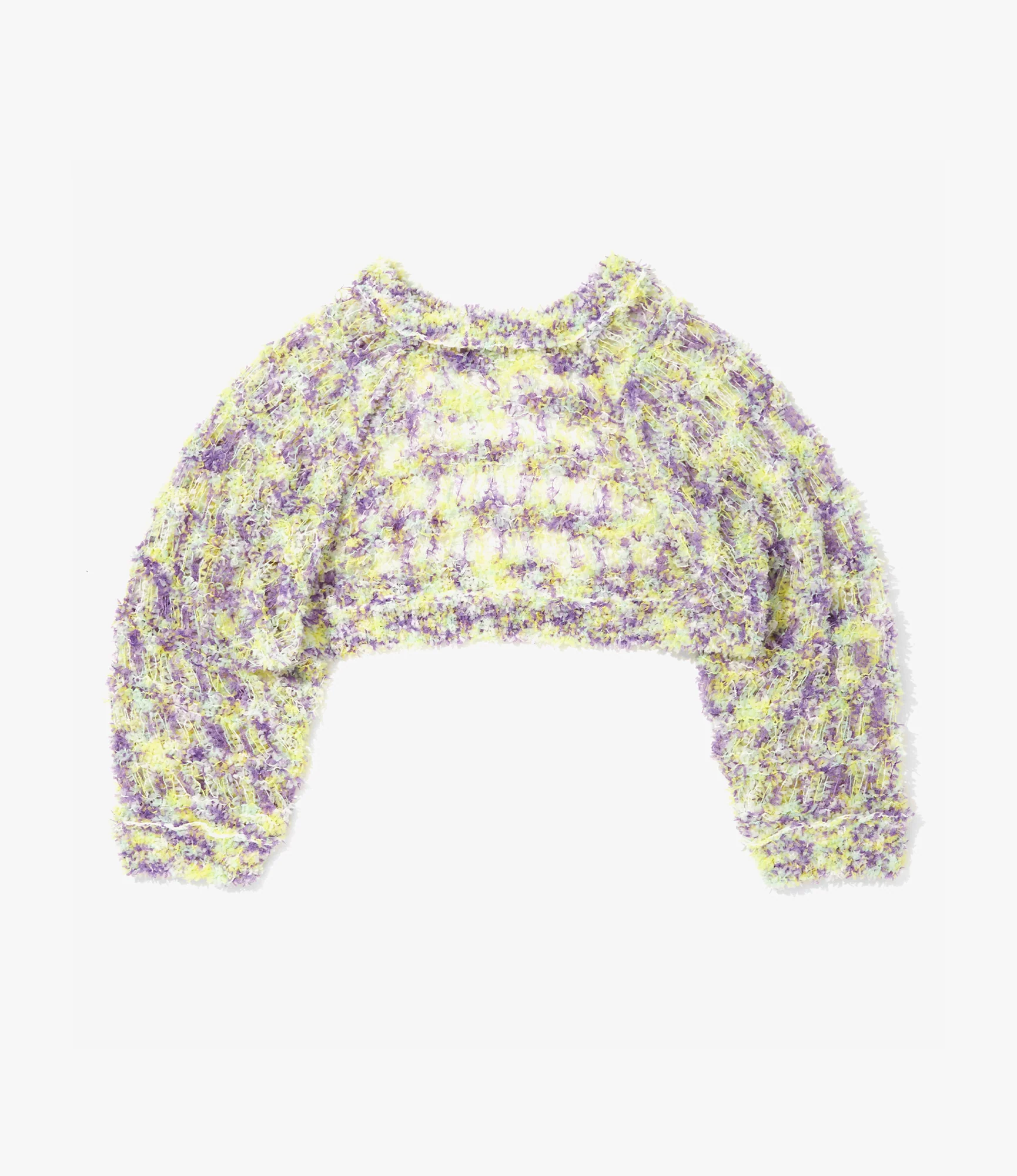 Knit Bolero – Purple/Yellow Fancy Yarn