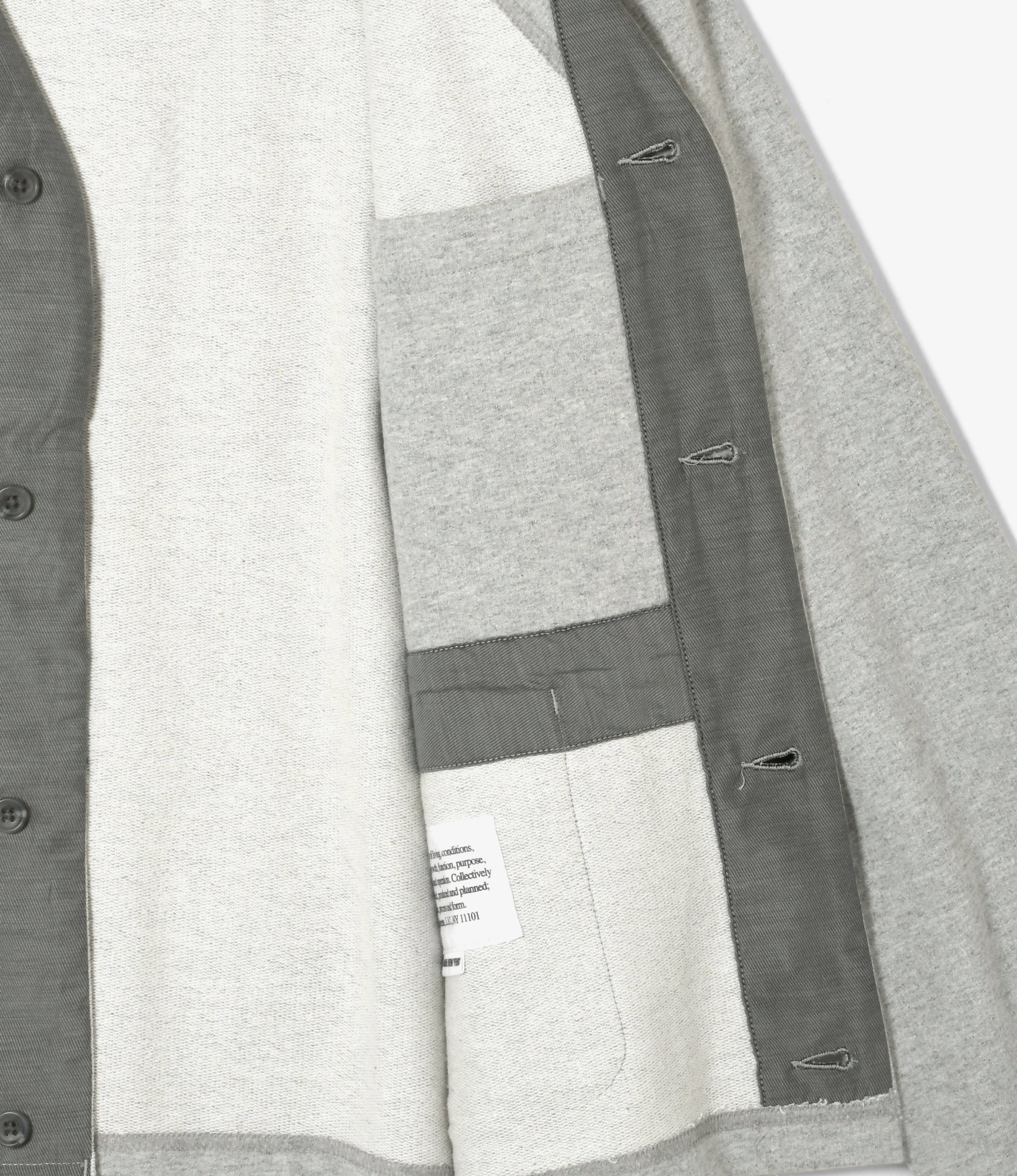Knit Cardigan – Heather Grey French Terry - Image 3