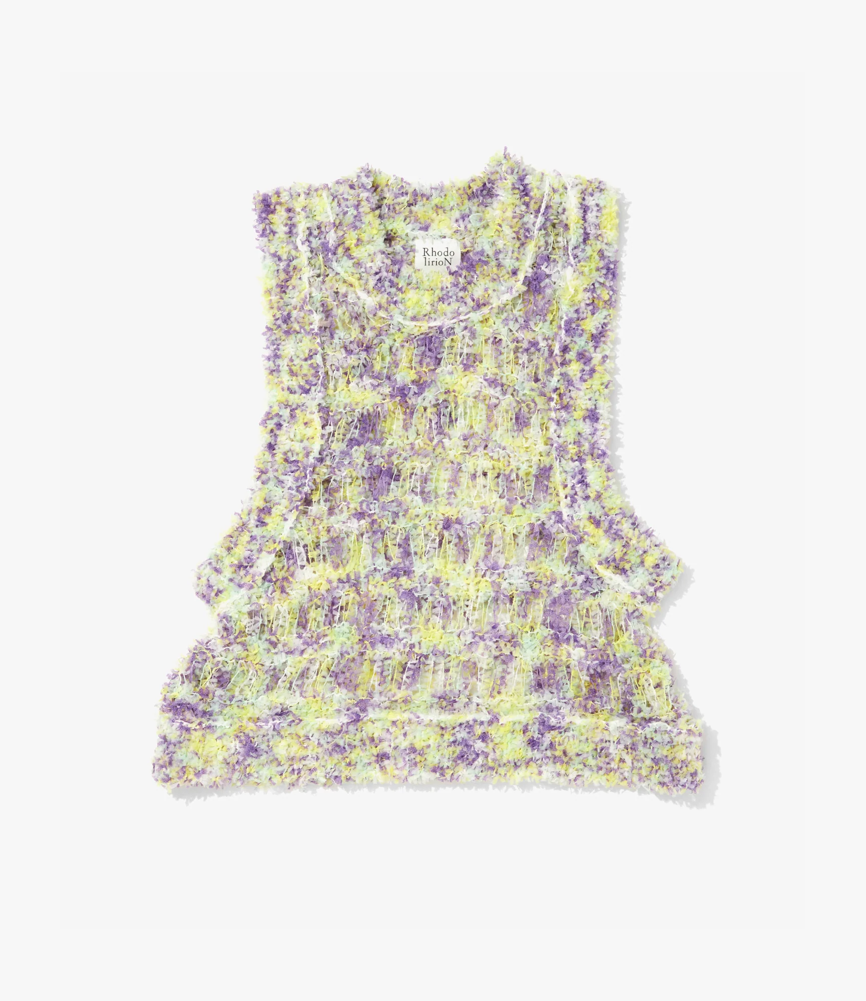 Knit Vest – Purple/Yellow Fancy Yarn