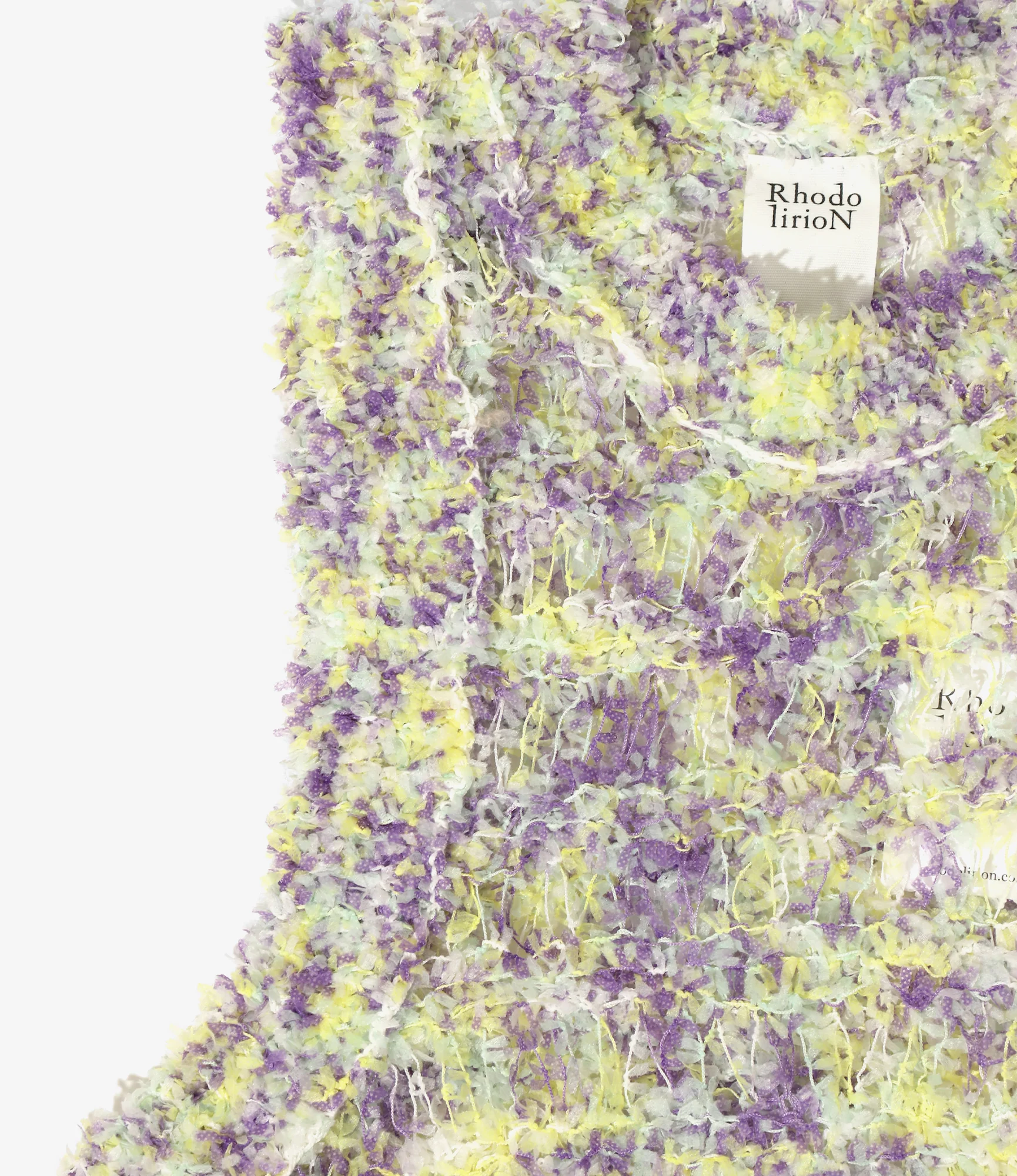 Knit Vest – Purple/Yellow Fancy Yarn - Image 2