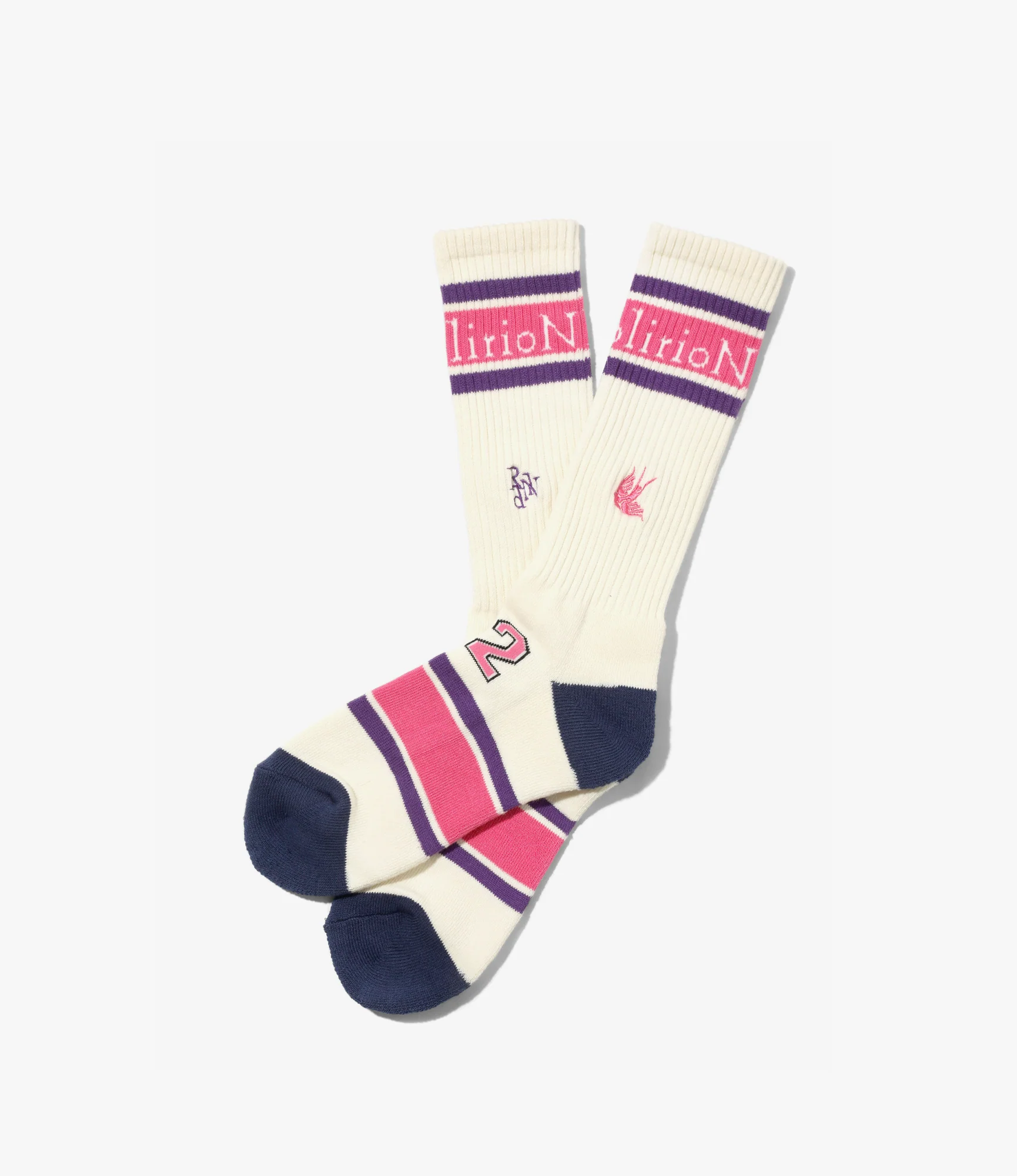 Line & Number Socks – Natural