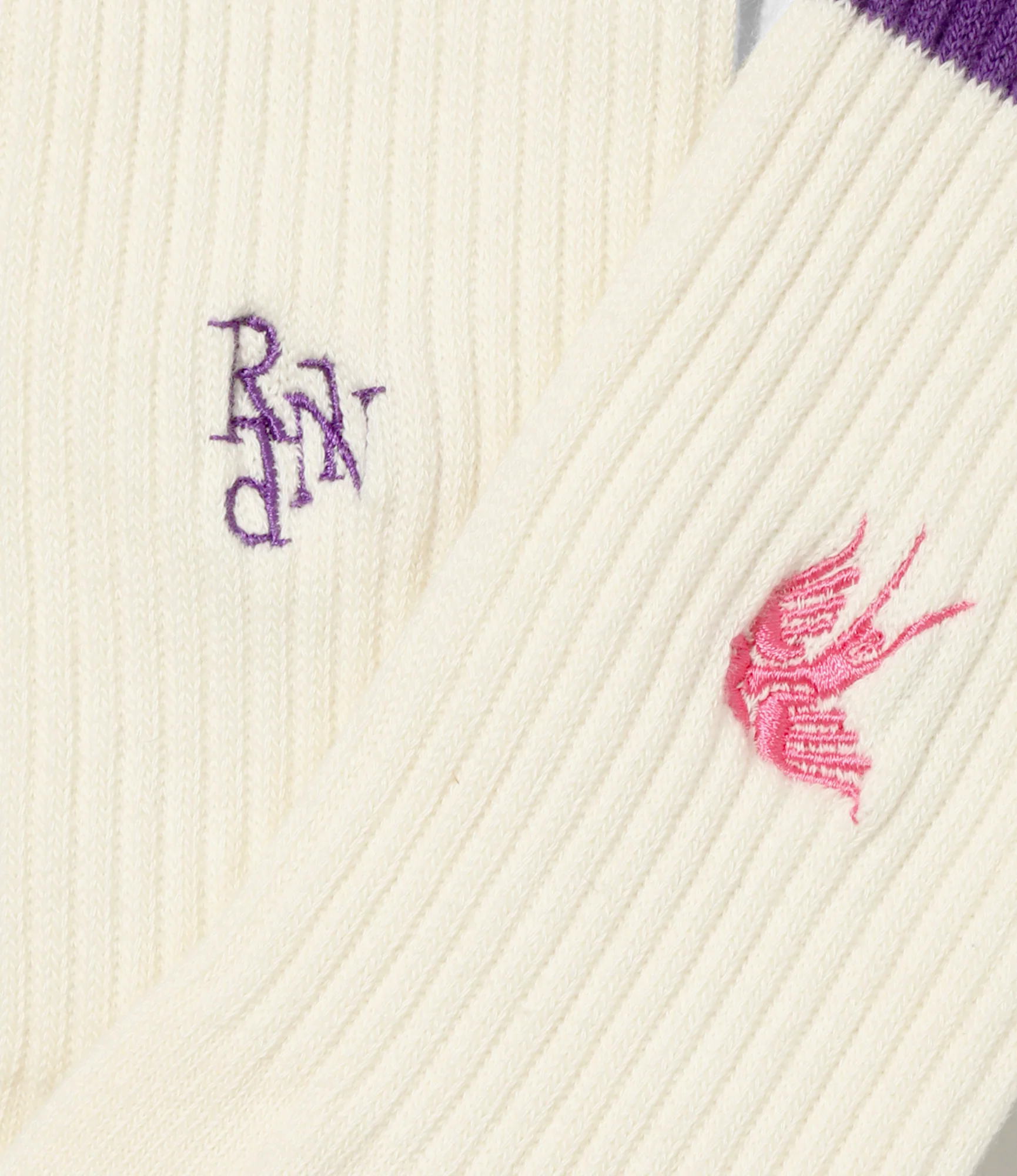 Line & Number Socks – Natural - Image 3