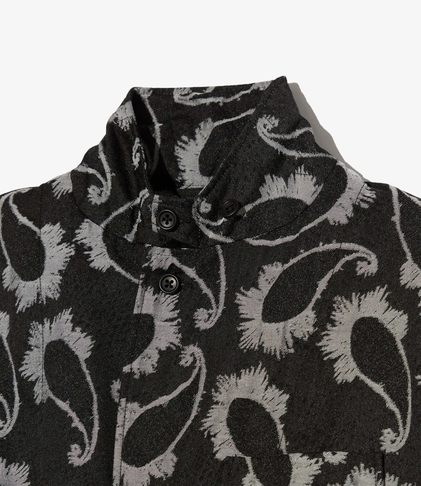 Loiter Jacket – Black Paisley Jacquard - Image 3