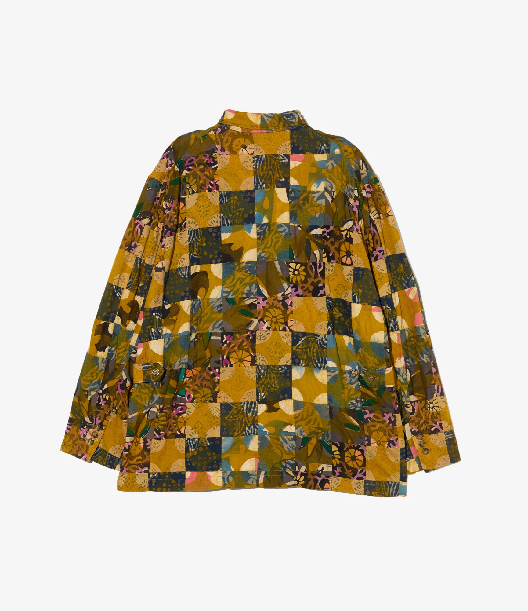 Loiter Jacket – Olive Mixed Pattern Patchwork - Image 2