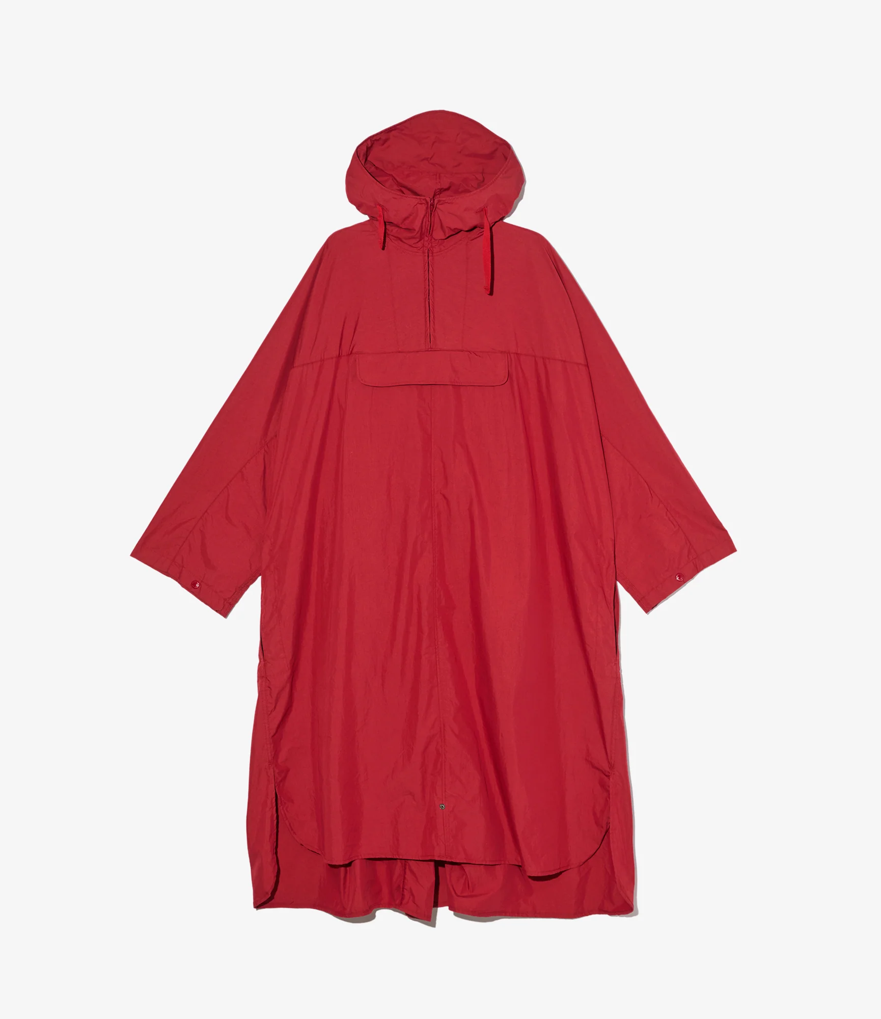Long Cagoule Parka – Red Nyco Poplin