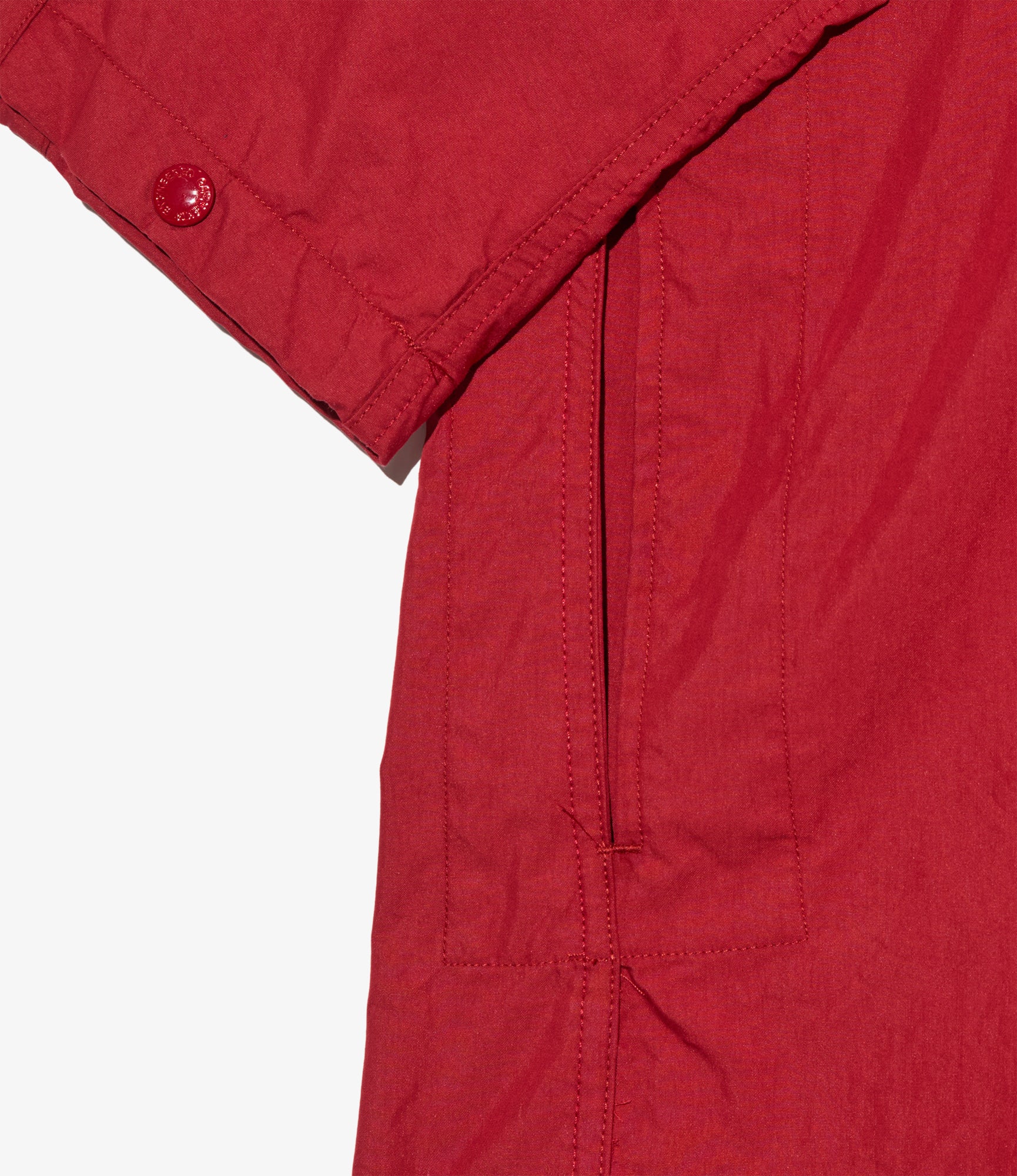 Long Cagoule Parka – Red Nyco Poplin - Image 4