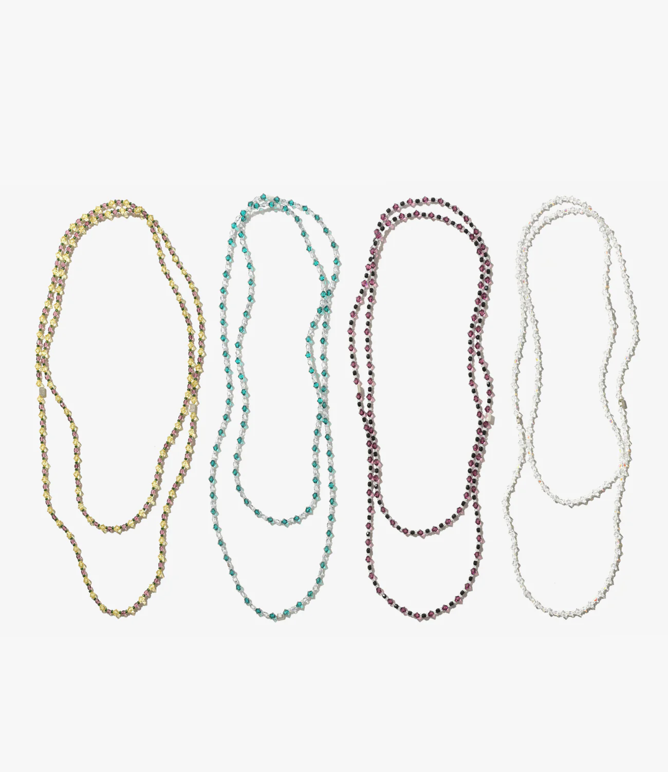 Long Crystal Bead Necklace