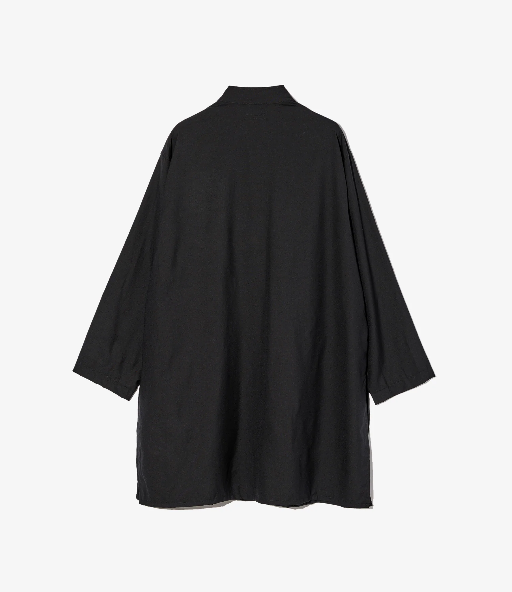 Long Dayton Shirt – Black Tropical Wool - Image 2