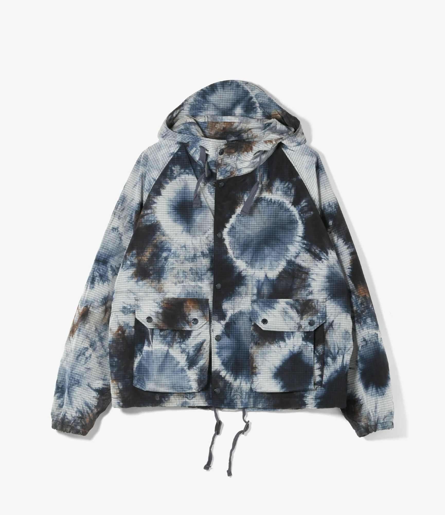 Lt Parka – Navy Tie Dye Ripstop Nylon