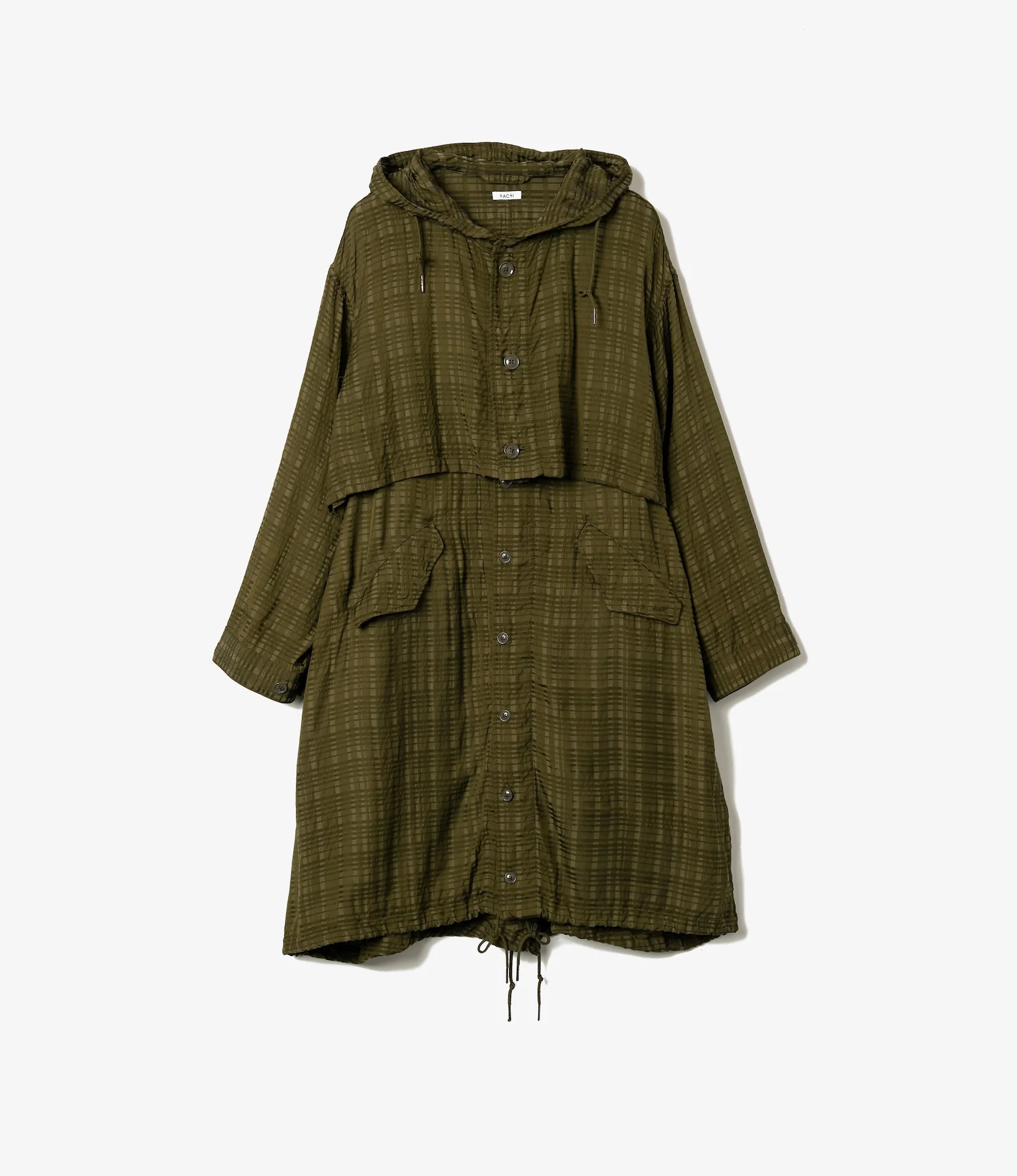 M51 Dress – Olive Check Rayon Cotton