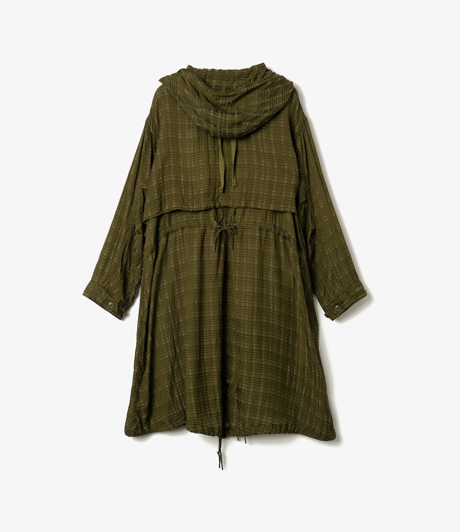 M51 Dress – Olive Check Rayon Cotton - Image 4