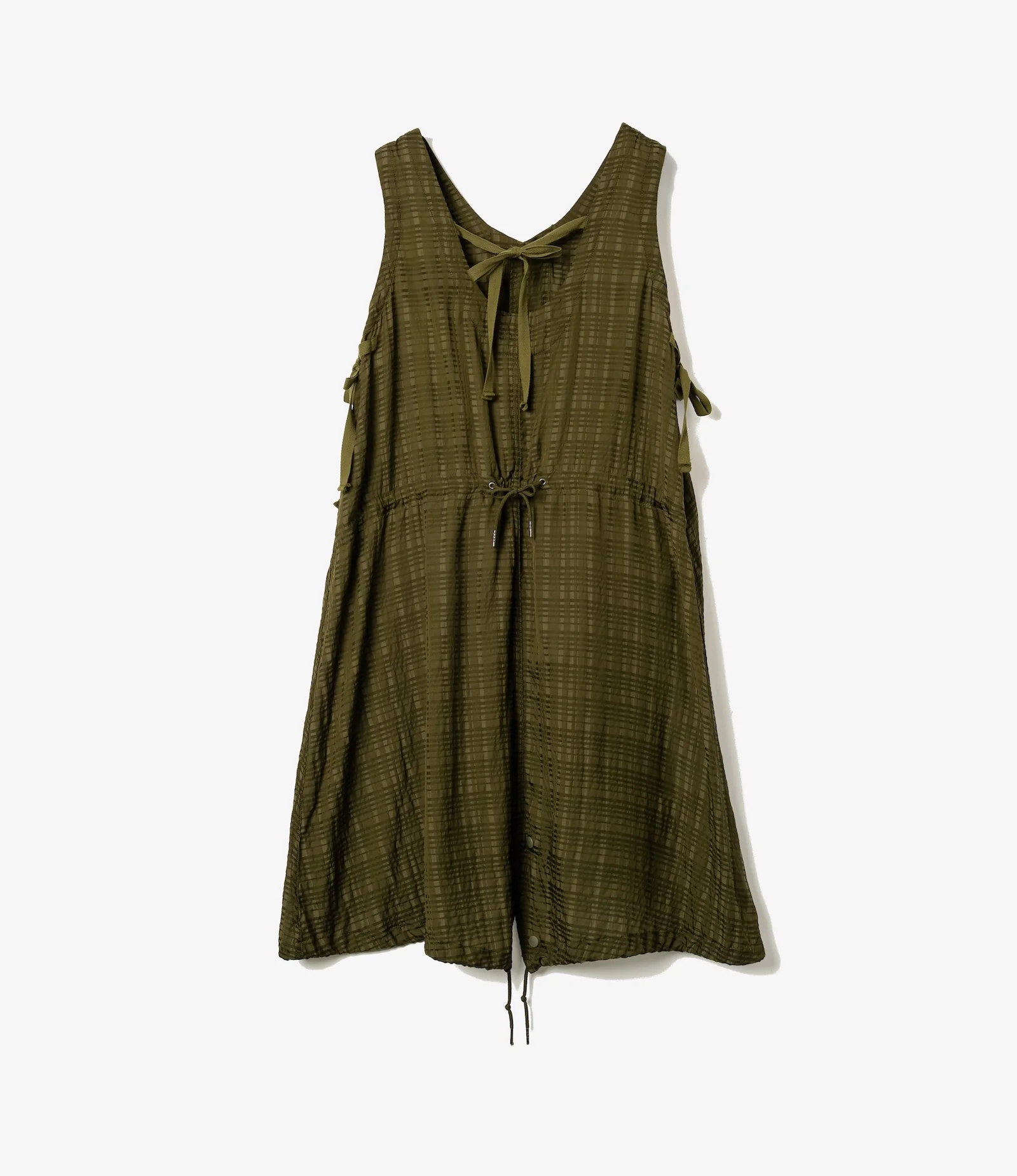 M51 Dress – Olive Check Rayon Cotton - Image 6