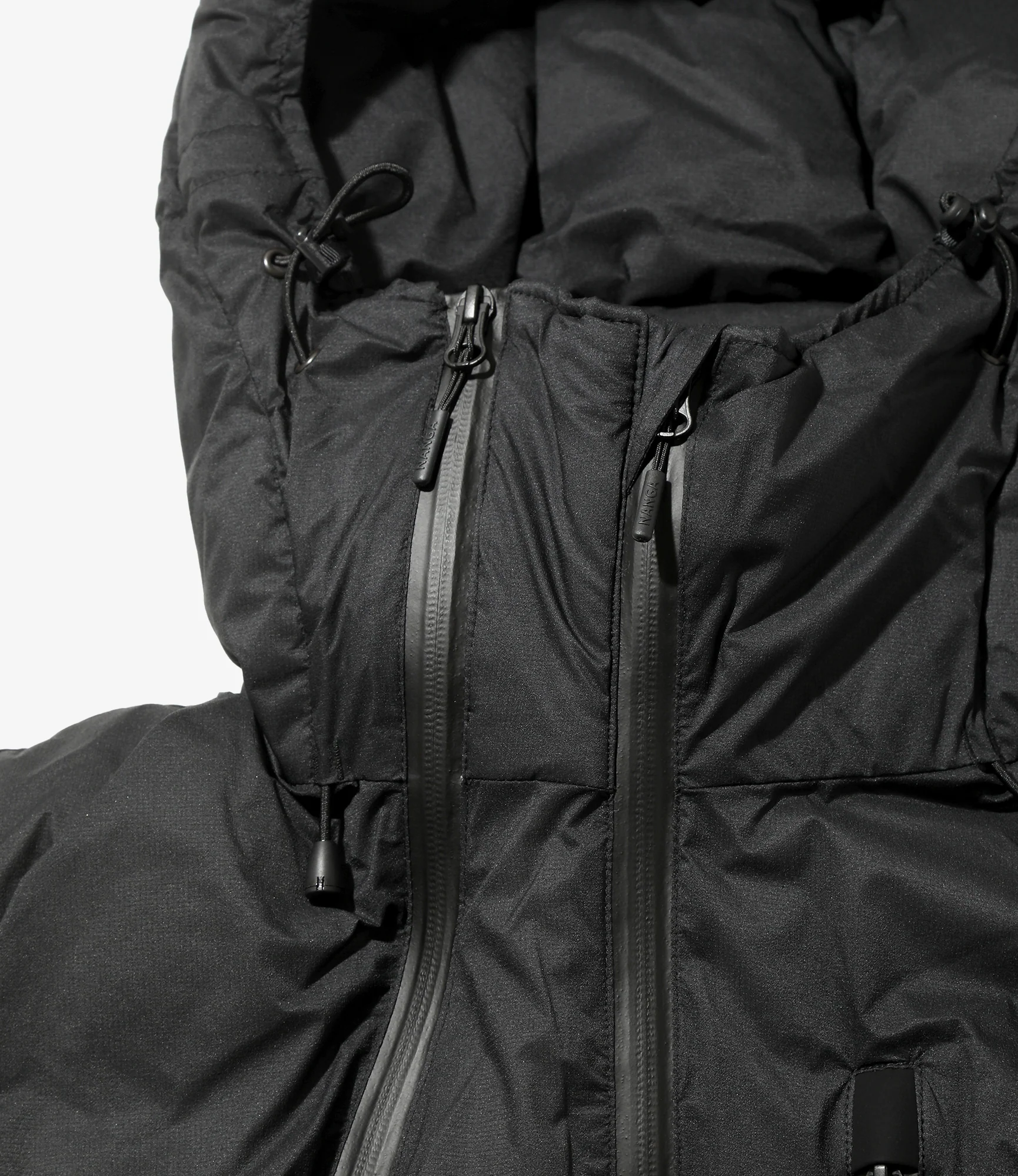 Down Zip Vest – Black Ripstop Nylon - Image 2