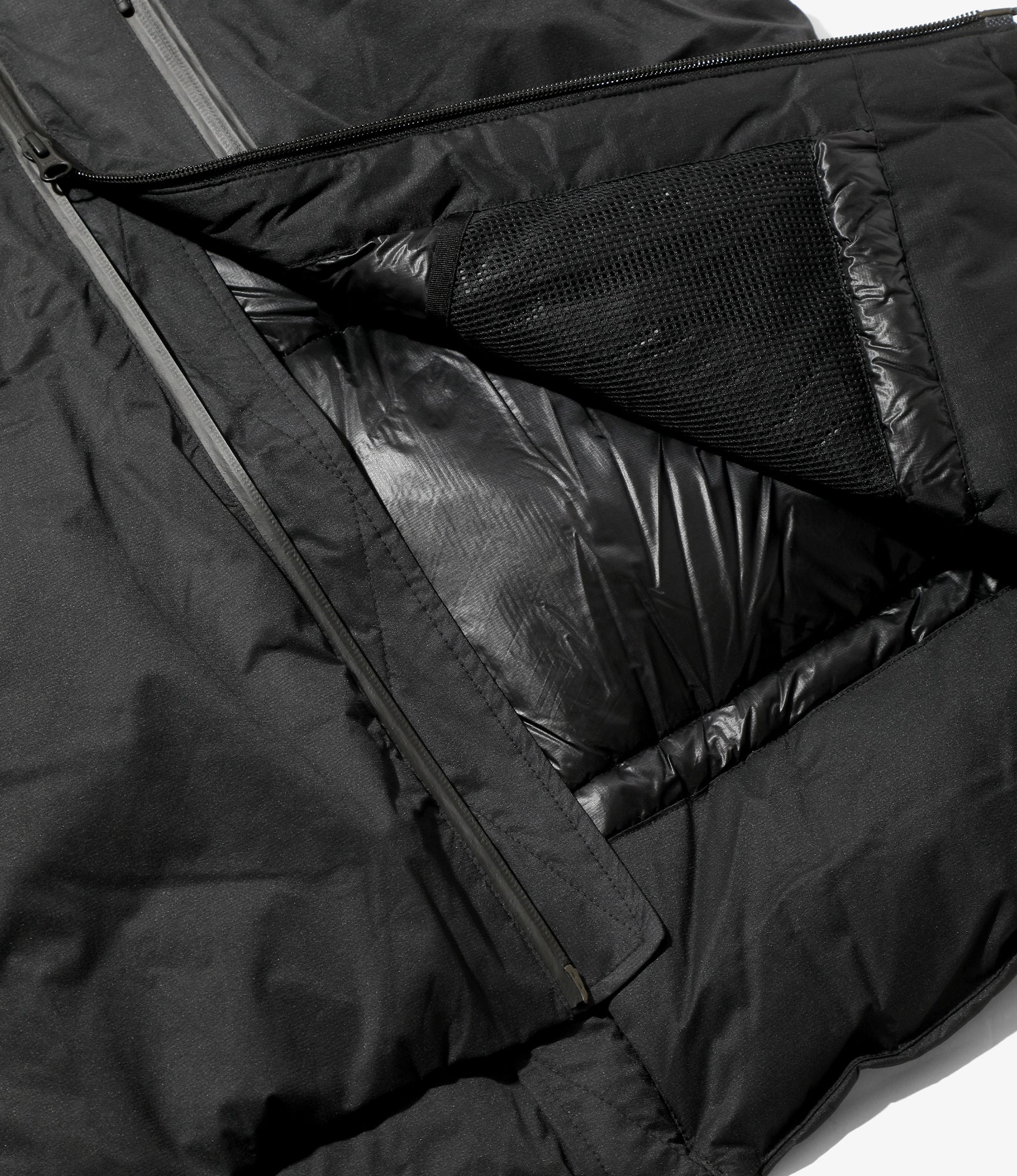 Down Zip Vest – Black Ripstop Nylon - Image 7