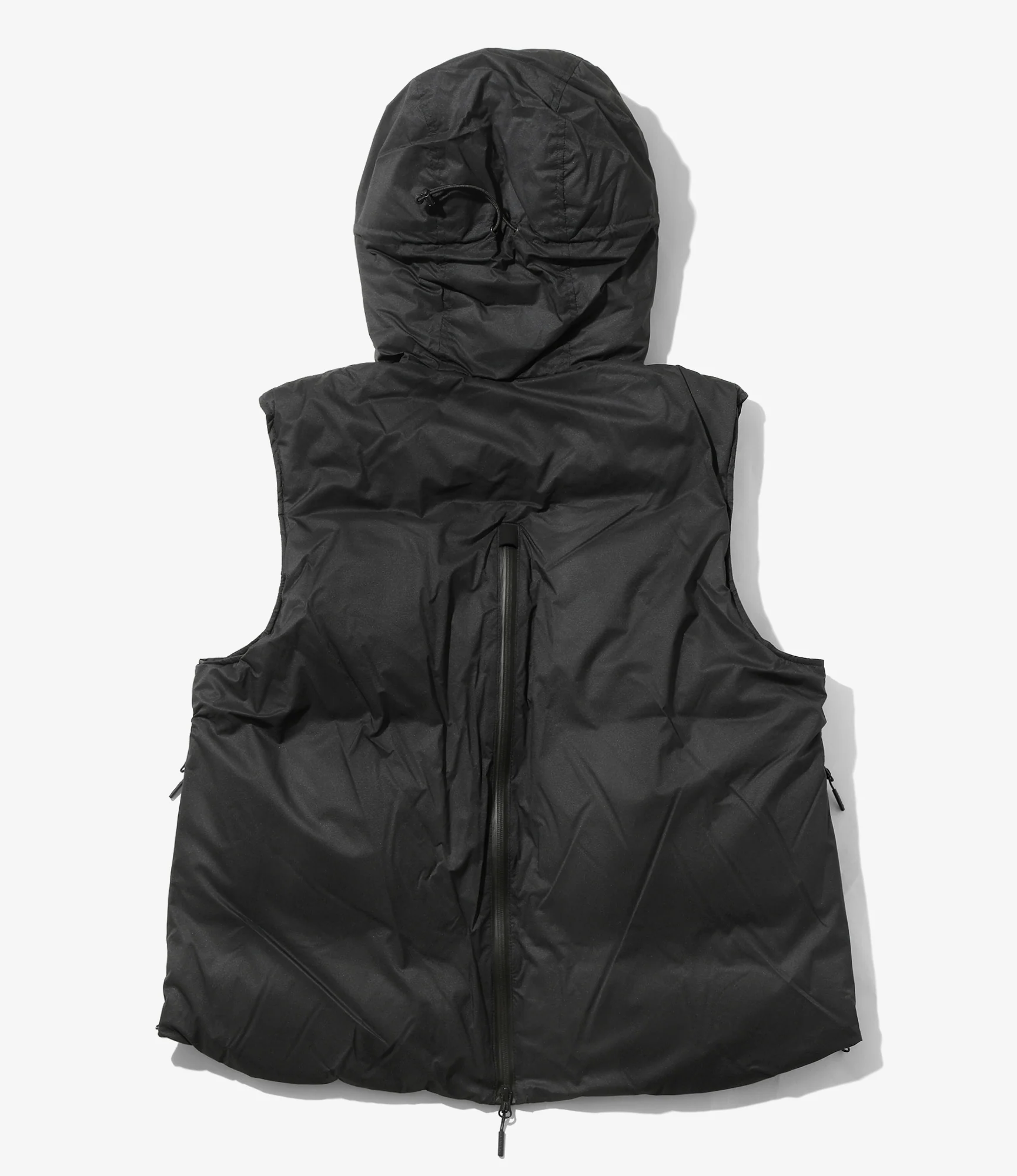 Down Zip Vest – Black Ripstop Nylon - Image 8