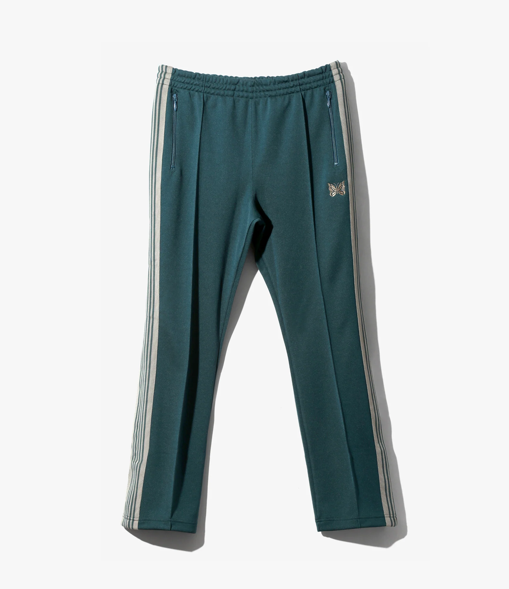 Narrow Track Pant – Green Poly Smooth