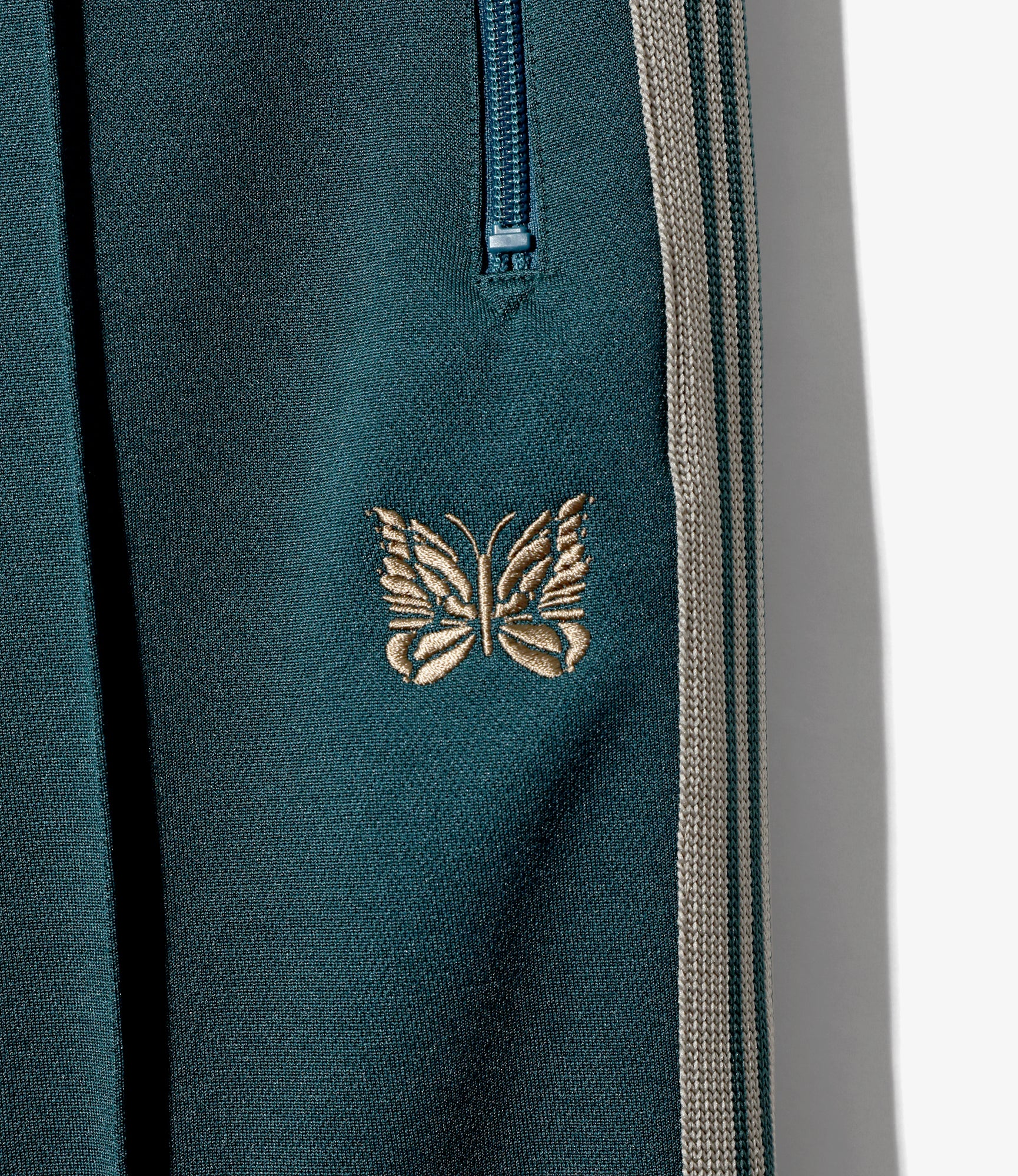 Narrow Track Pant – Green Poly Smooth - Image 2