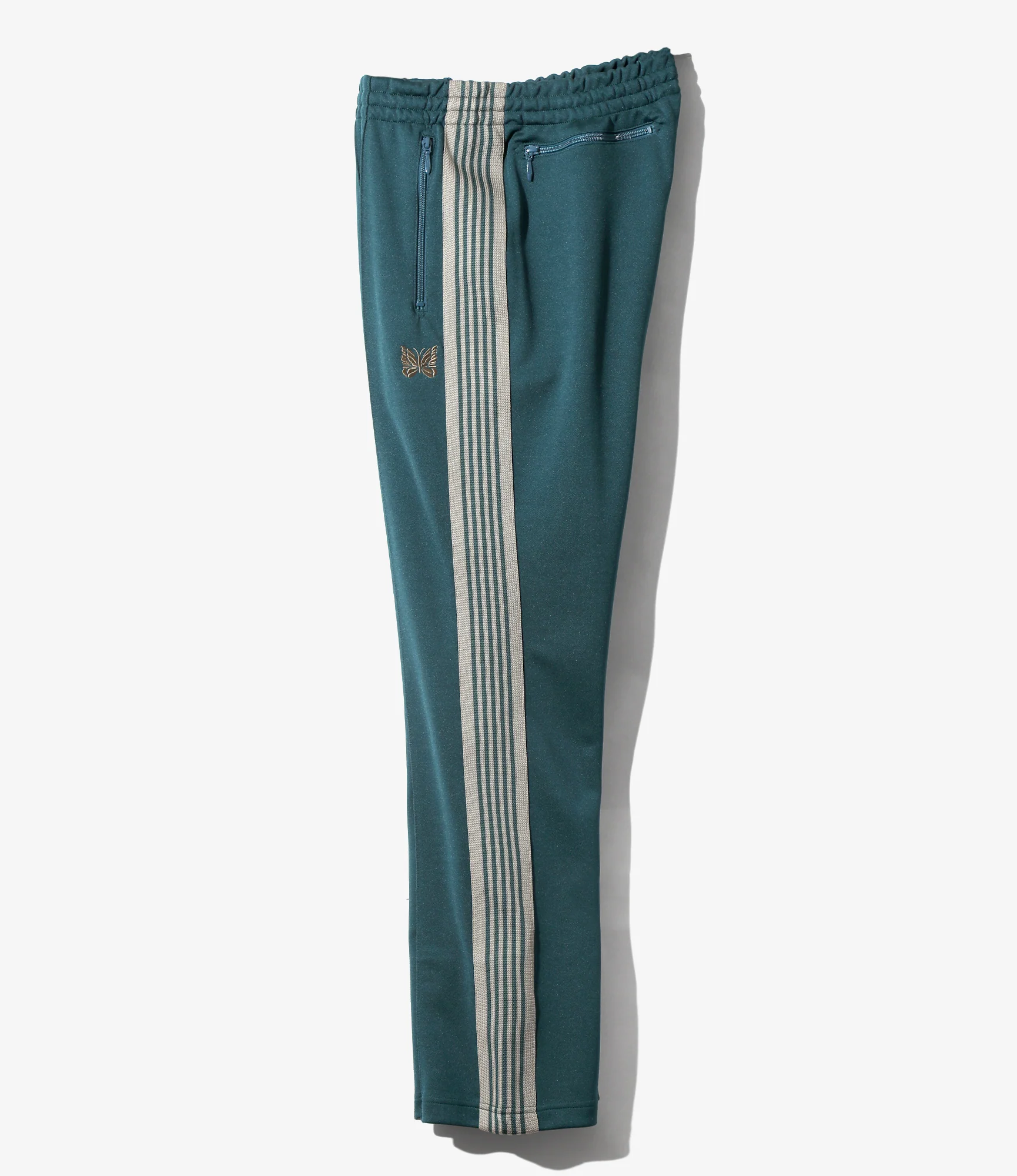Narrow Track Pant – Green Poly Smooth - Image 3