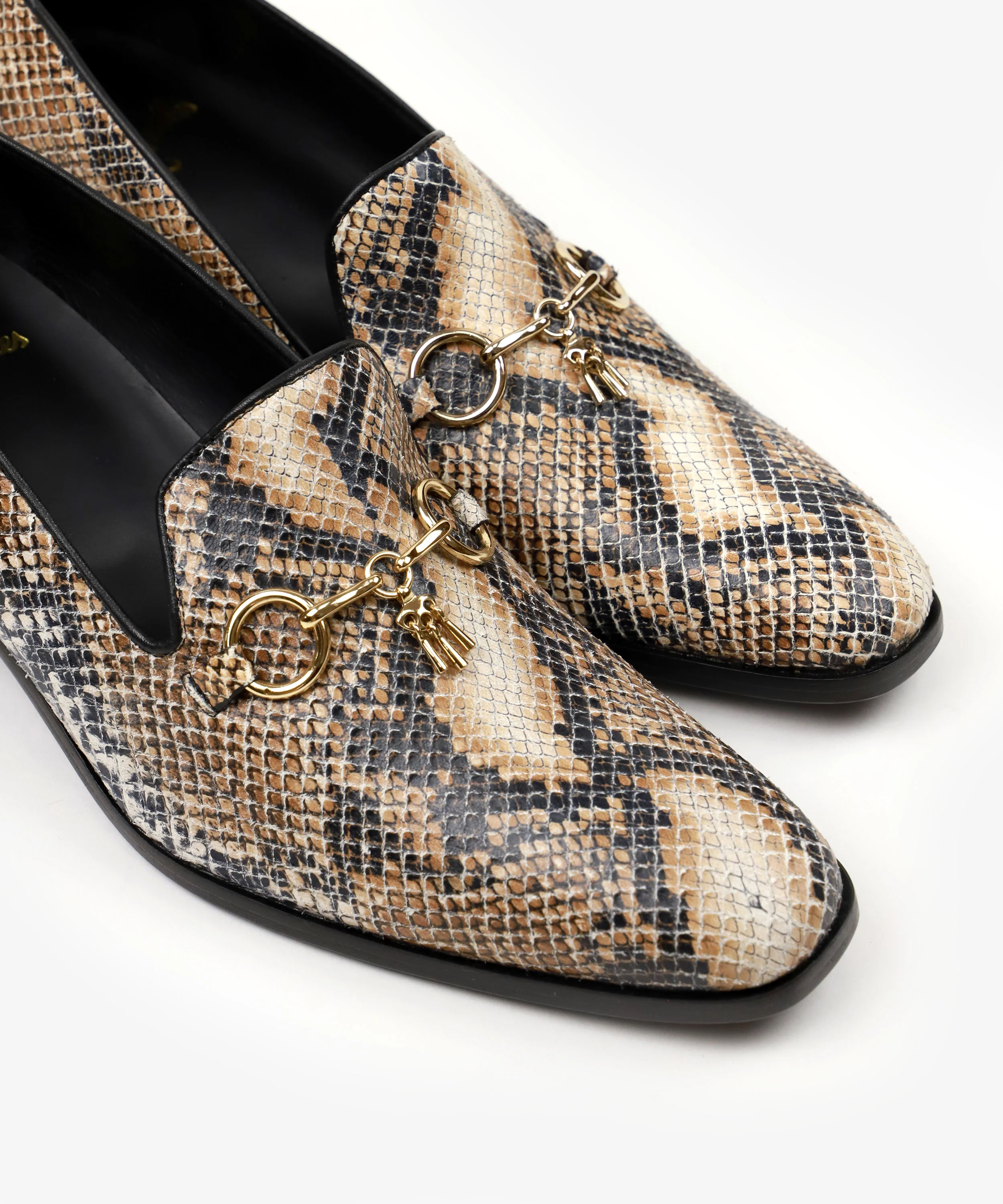 Tassel Bit Heeled Opera Shoe – Python Leather - Image 5