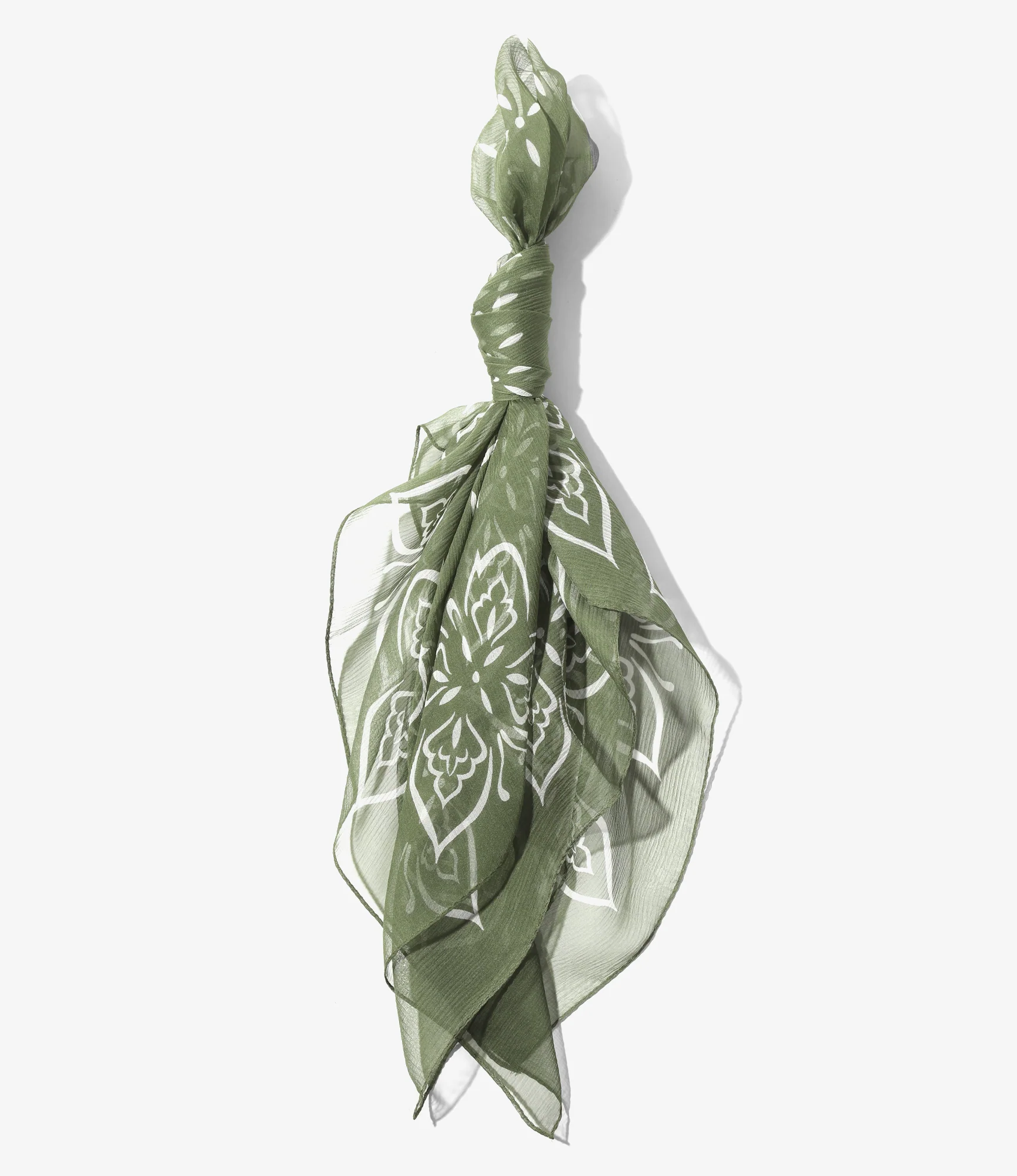 Silk Crepe Bandana Scarf - Image 2