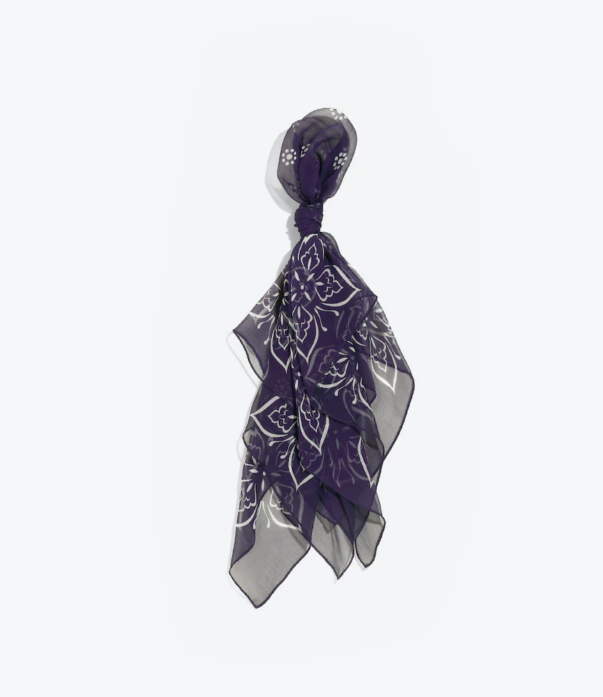 Silk Crepe Bandana Scarf - Image 5