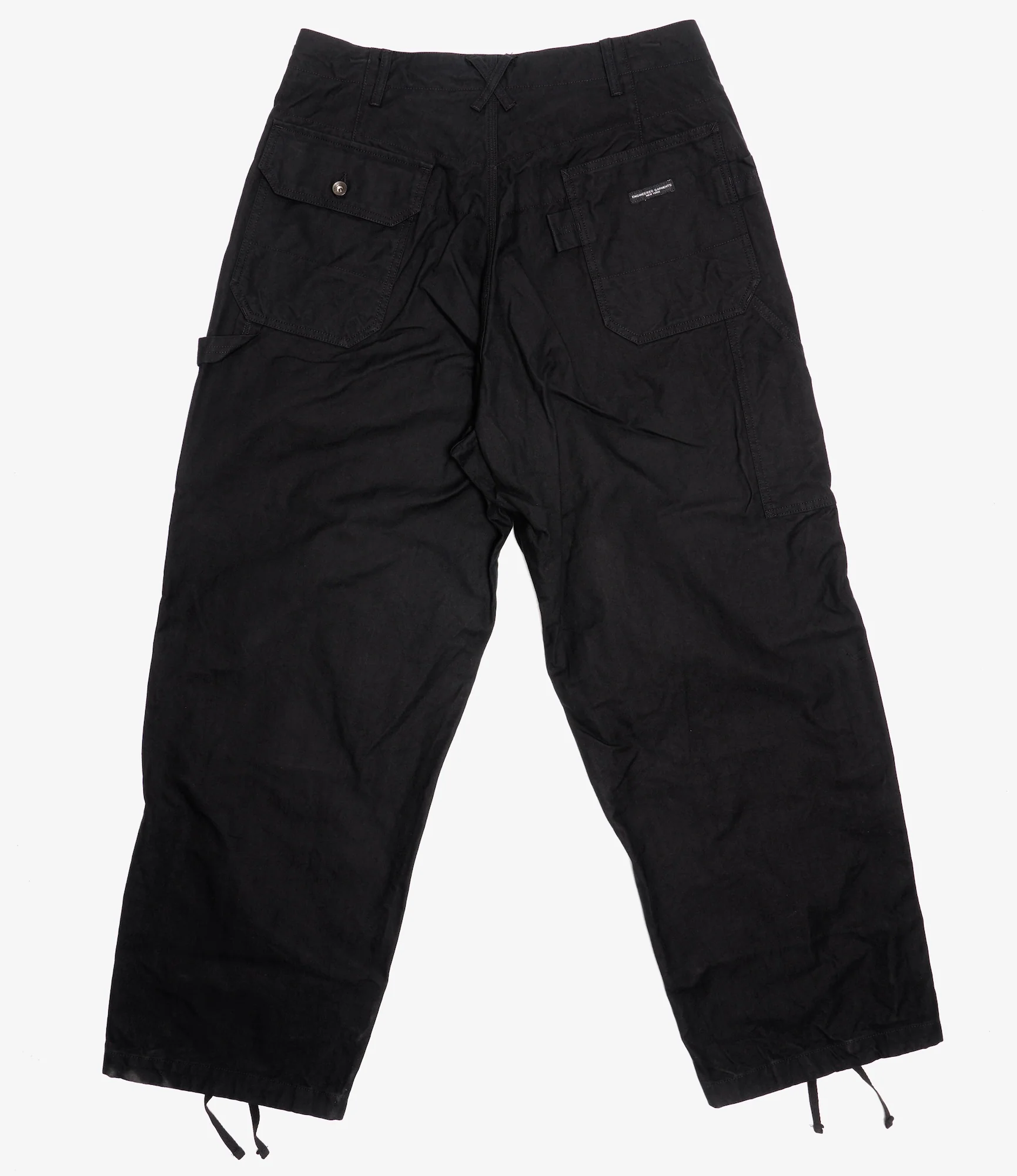 Painter Pant – Black Brushed Herringbone Cotton - Image 4