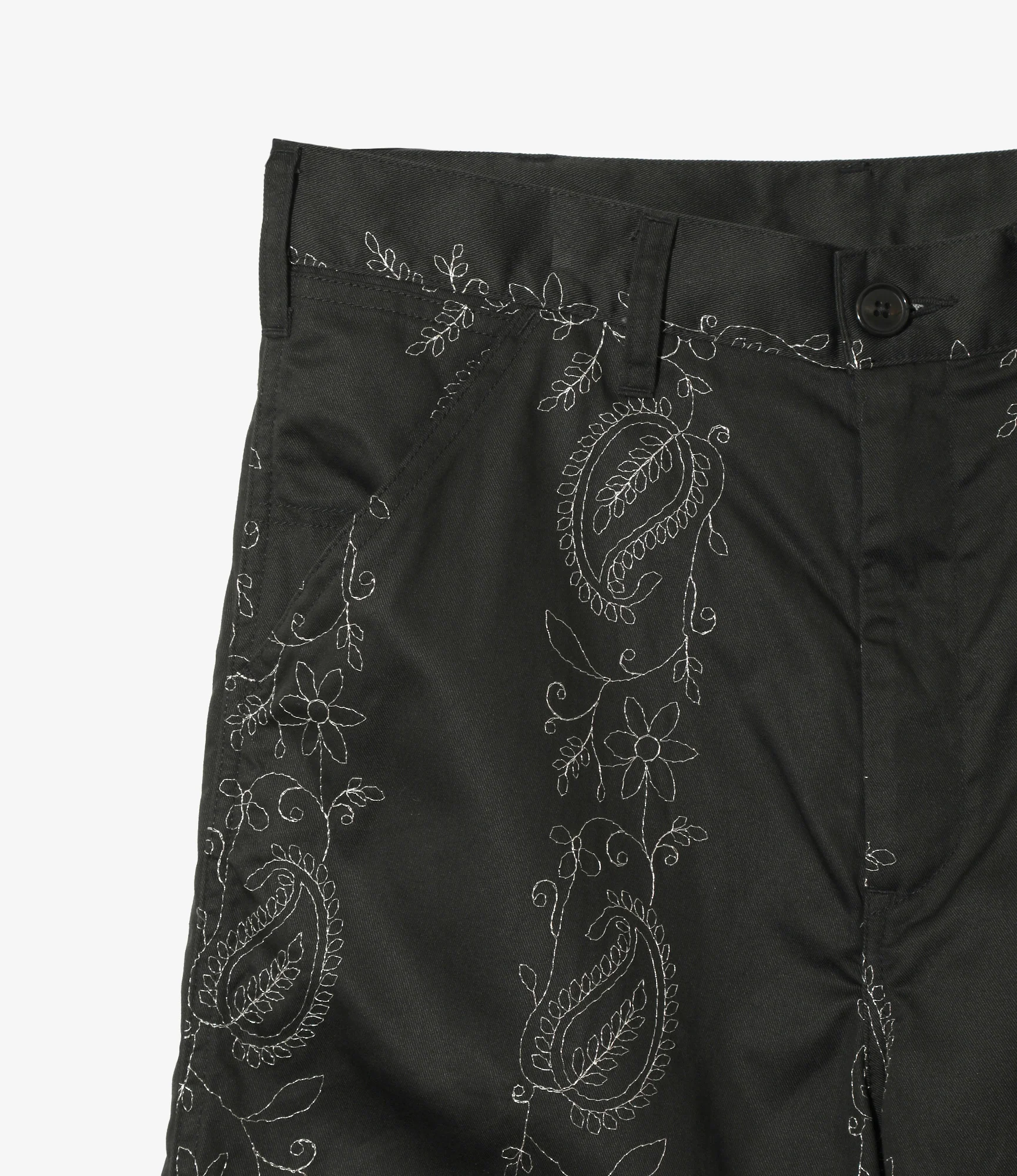 Painter Pant – Black Embroidered Twill - Image 2