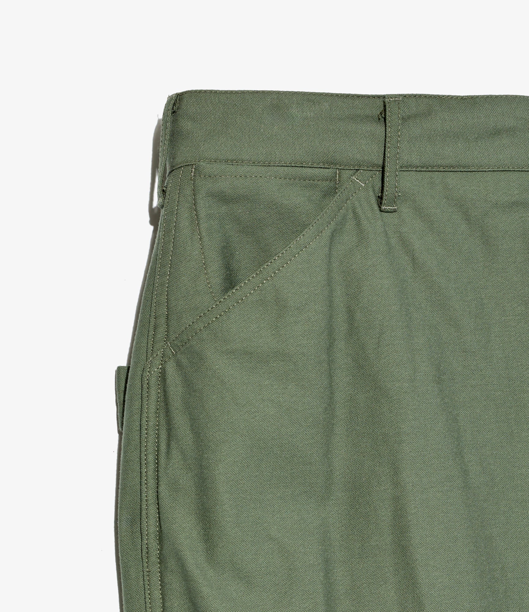 Painter Pant – Olive Reversed Sateen - Image 3