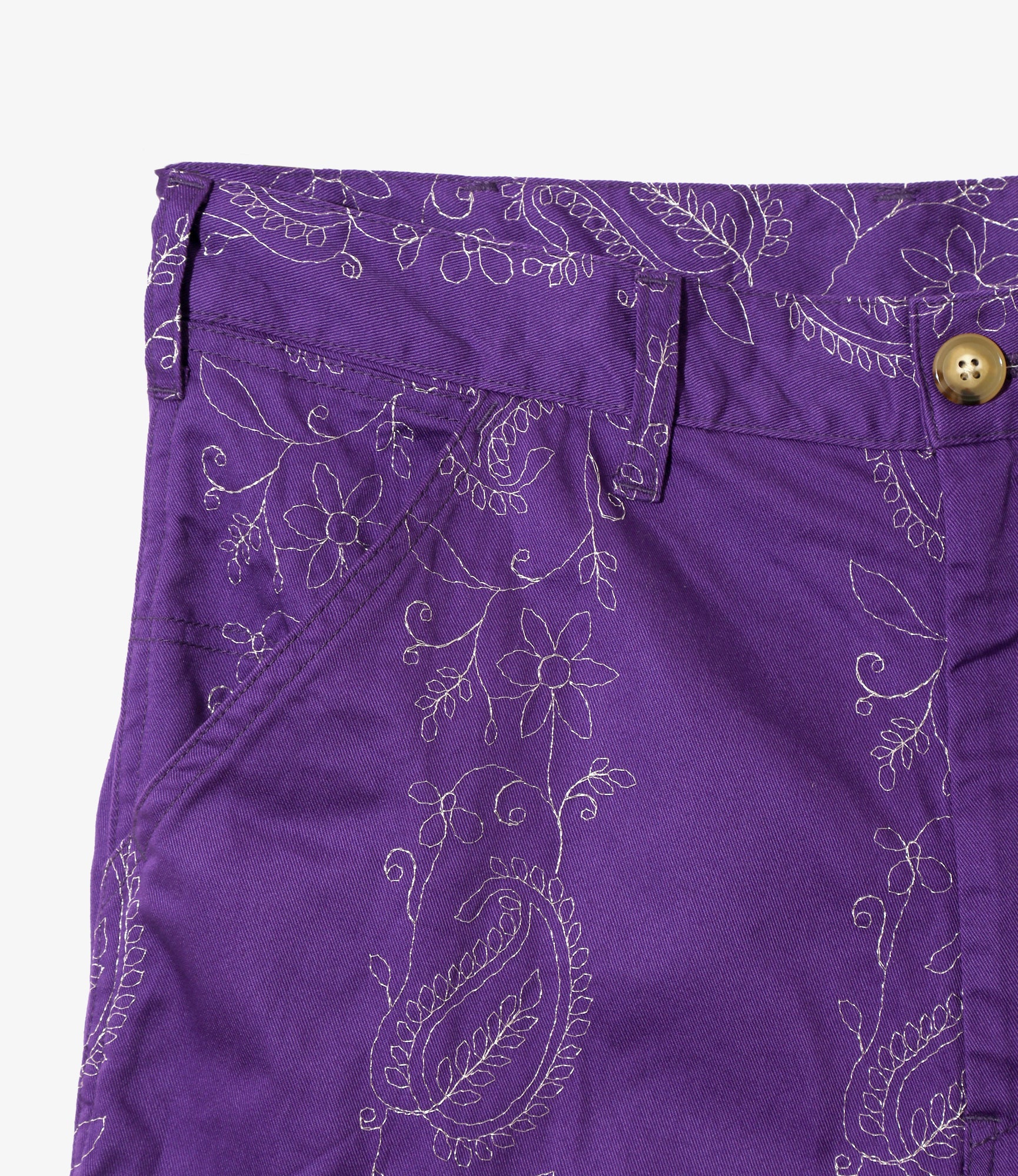 Painter Pant – Purple Embroidered Twill - Image 2