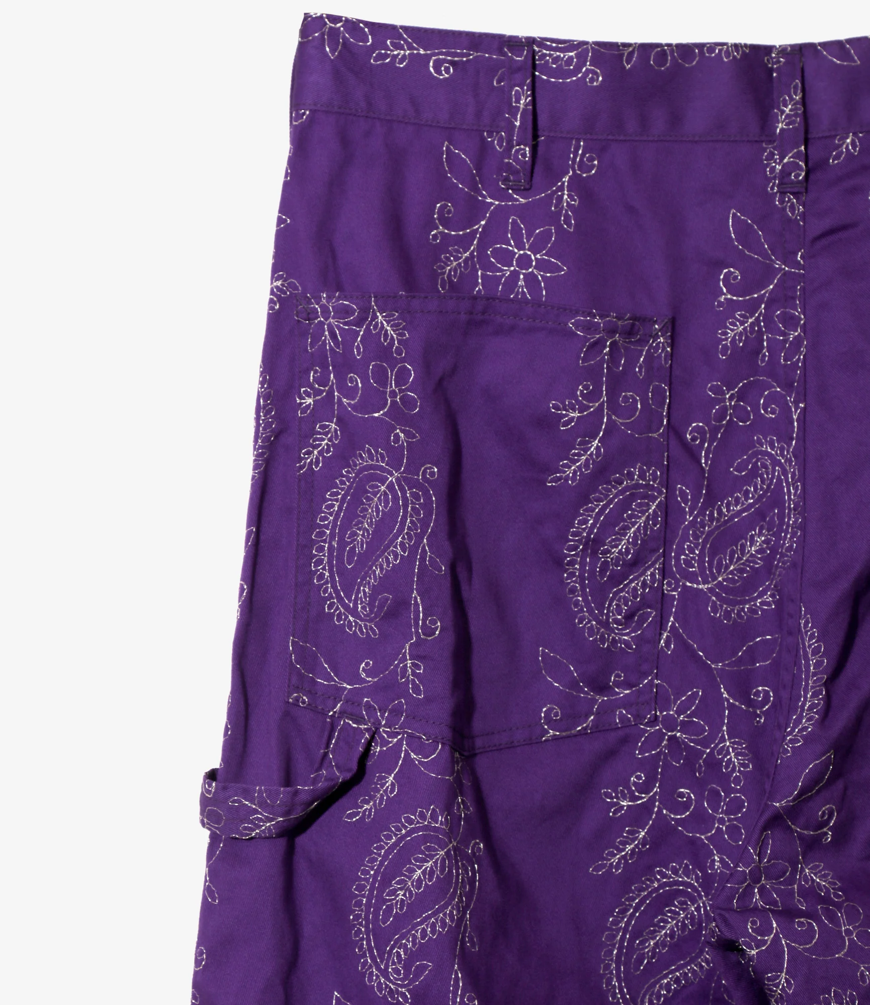 Painter Pant – Purple Embroidered Twill - Image 4