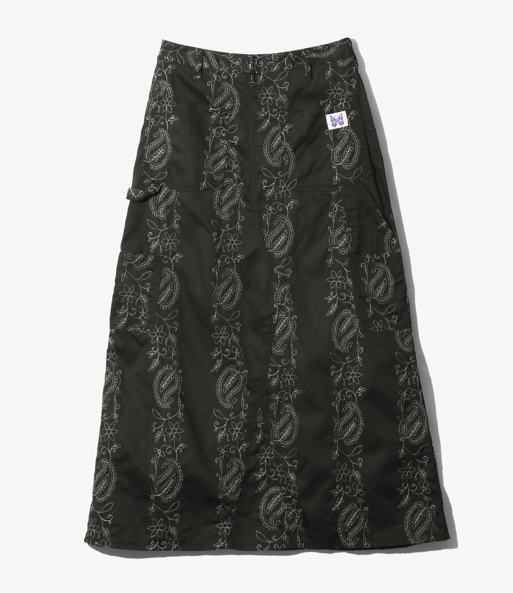 Painter Skirt – Black Embroidered Twill - Image 3