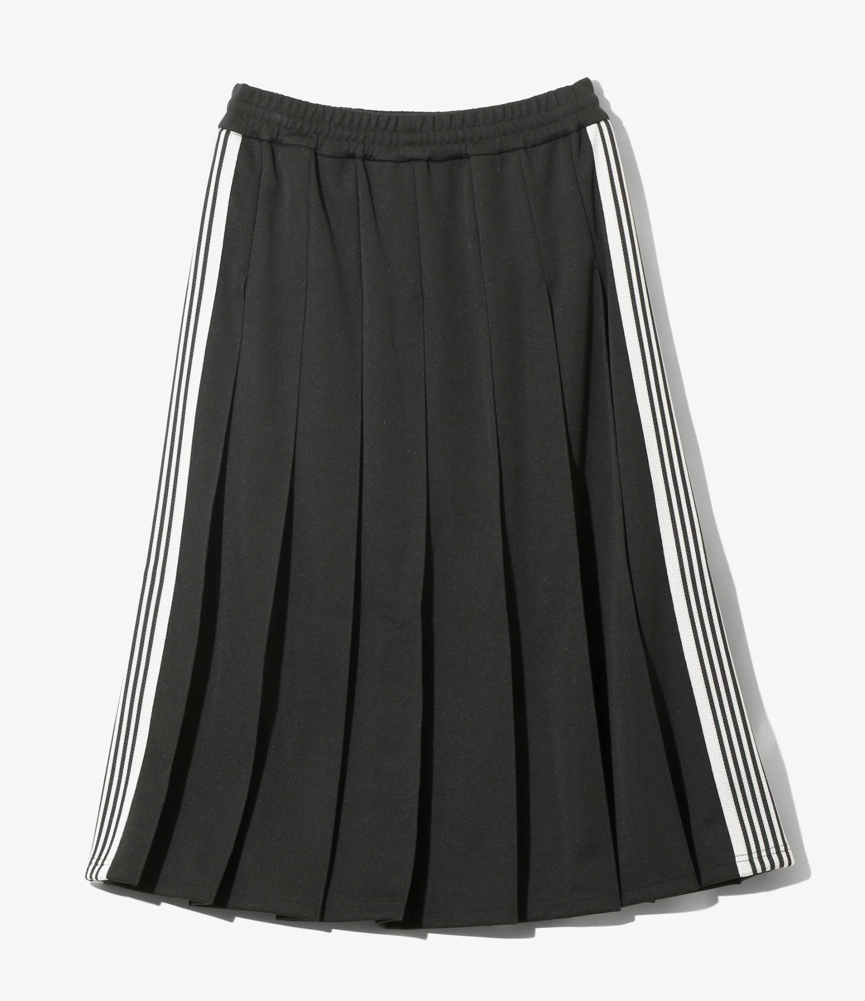 Pleated Track Skirt – Charcoal Poly Smooth - Image 5