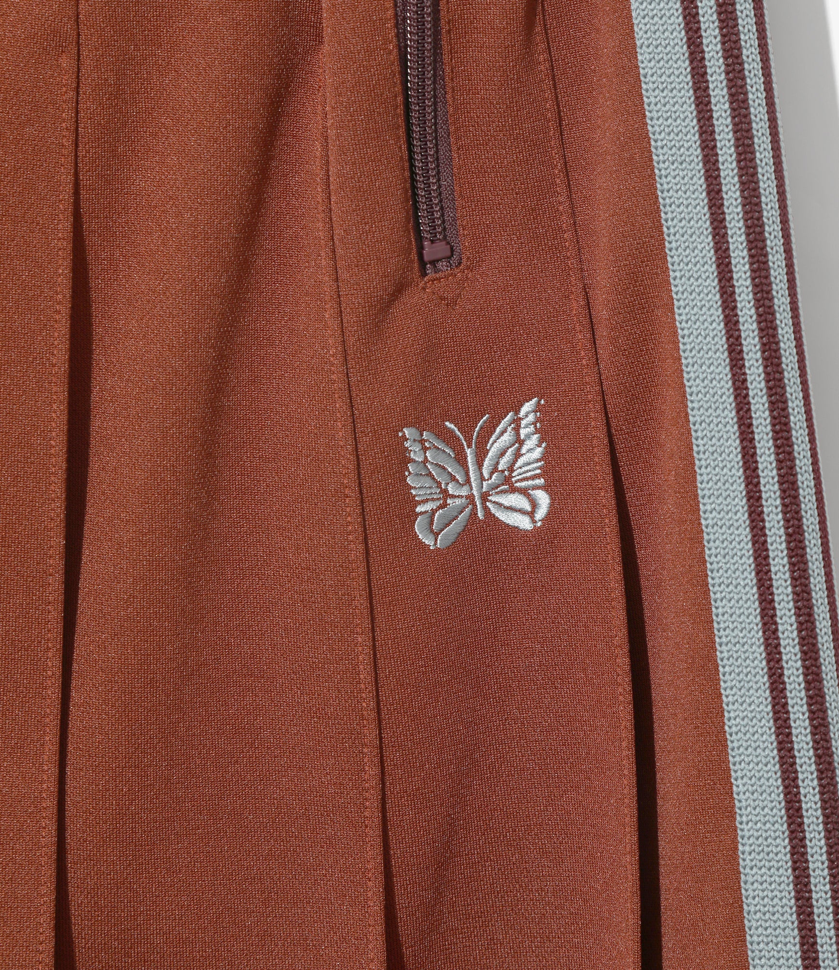 Pleated Track Skirt – Rust Poly Smooth - Image 2