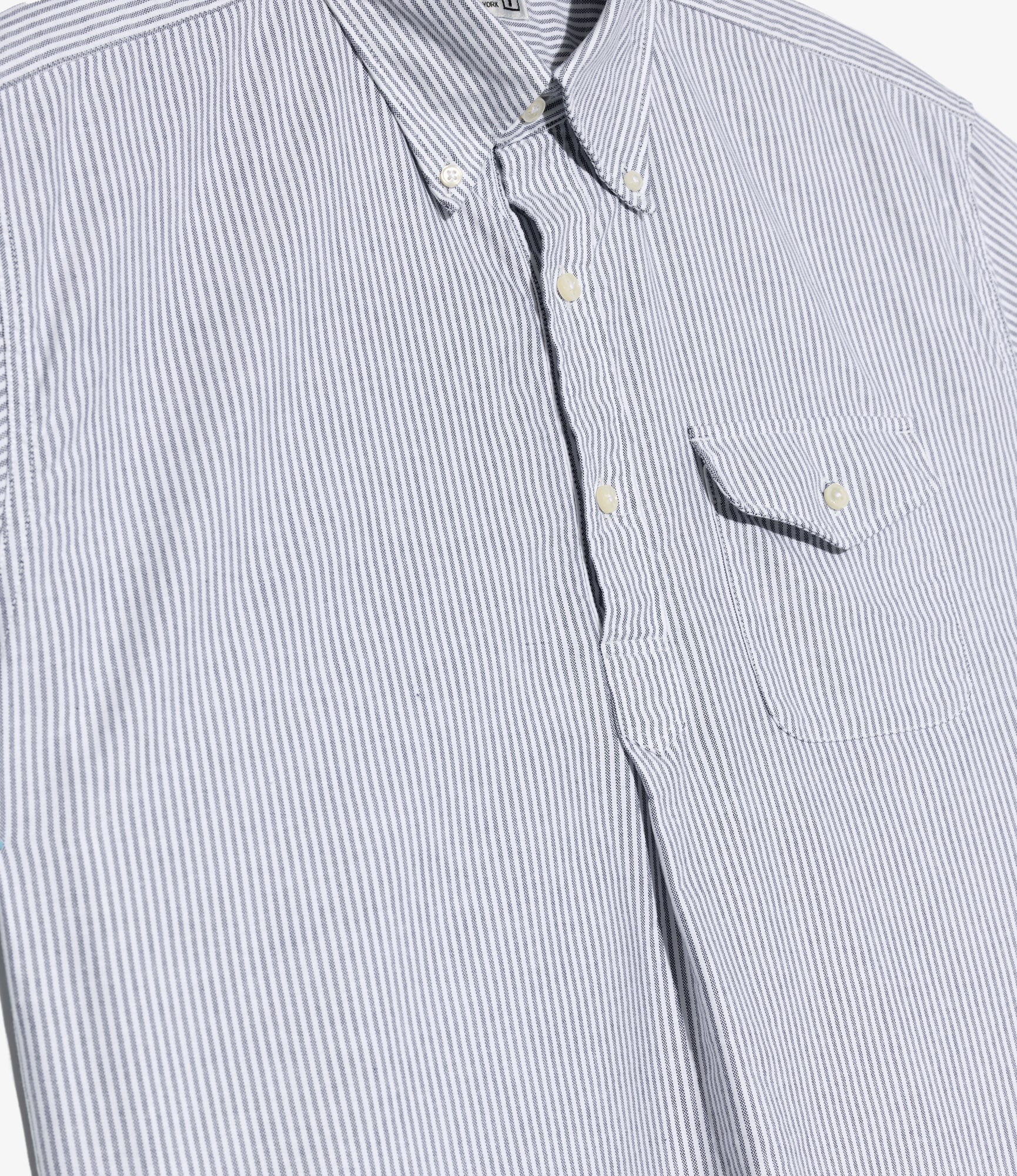 Popover Shirt – Blue Candy Stripe Oxford Cloth - Image 3