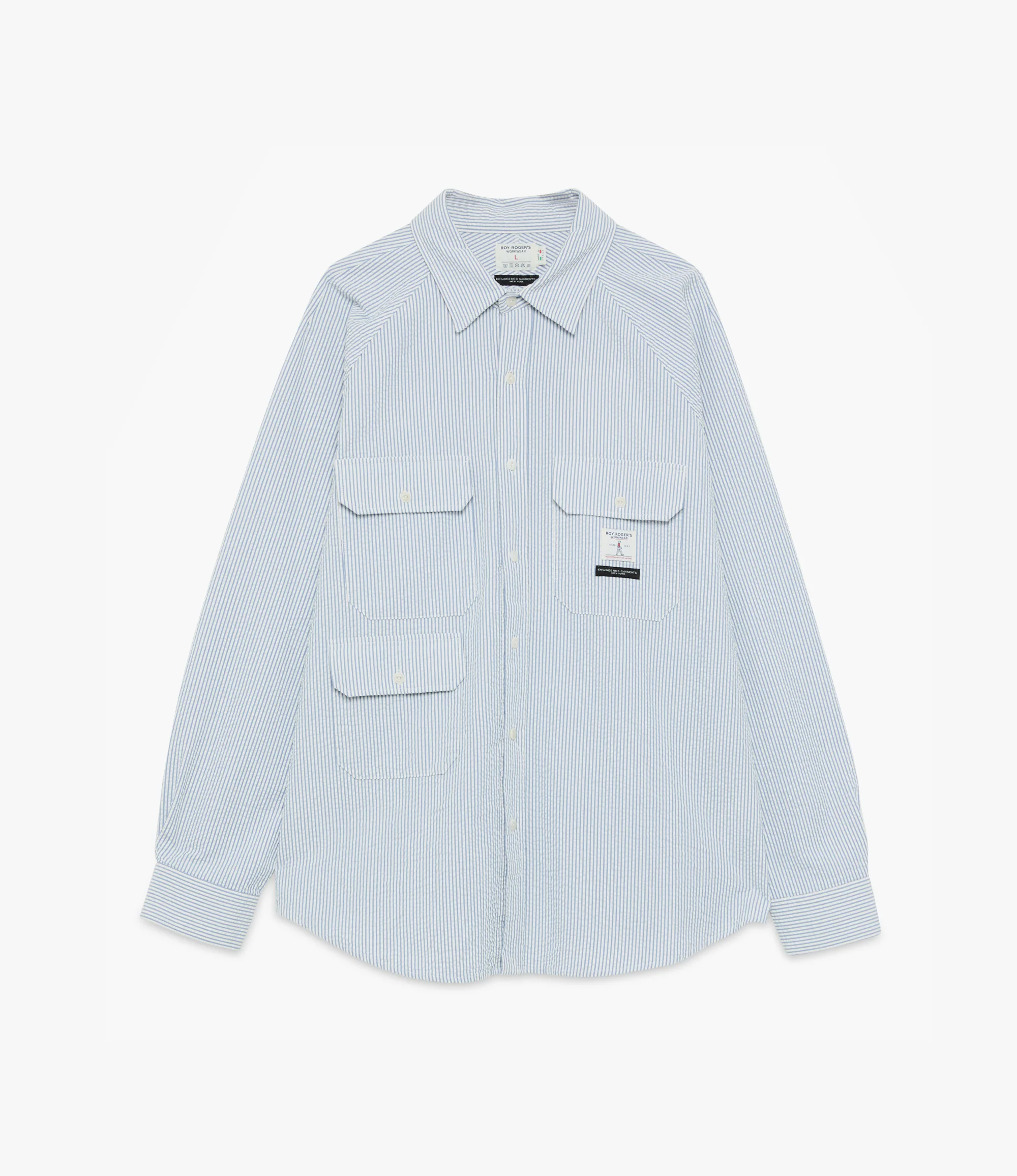 Raglan Shirt – Sky Blue Washed Seersucker